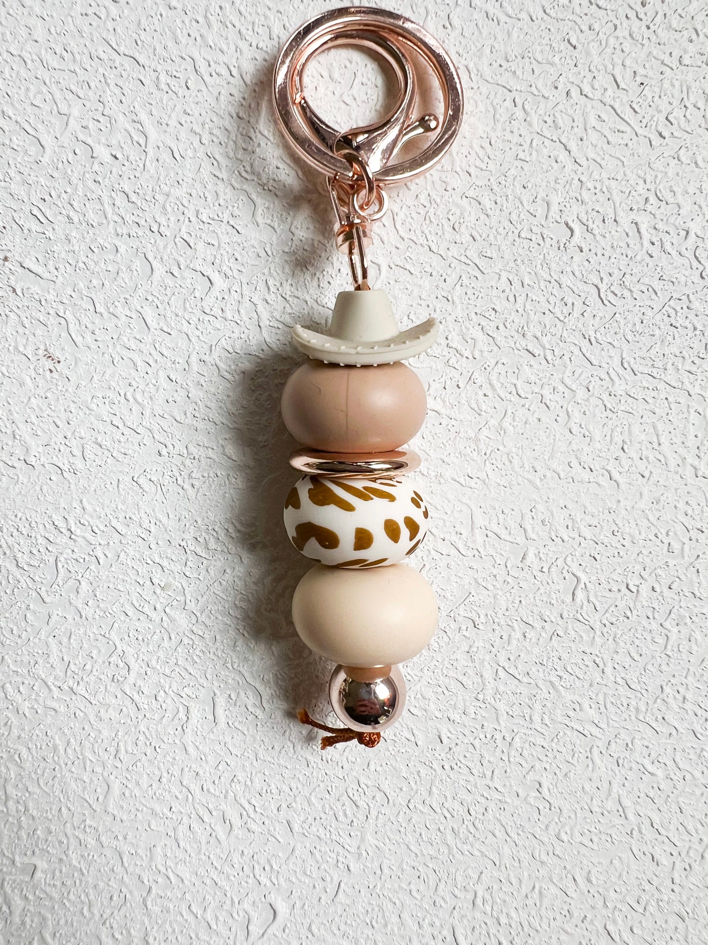 Beige Country Keychain