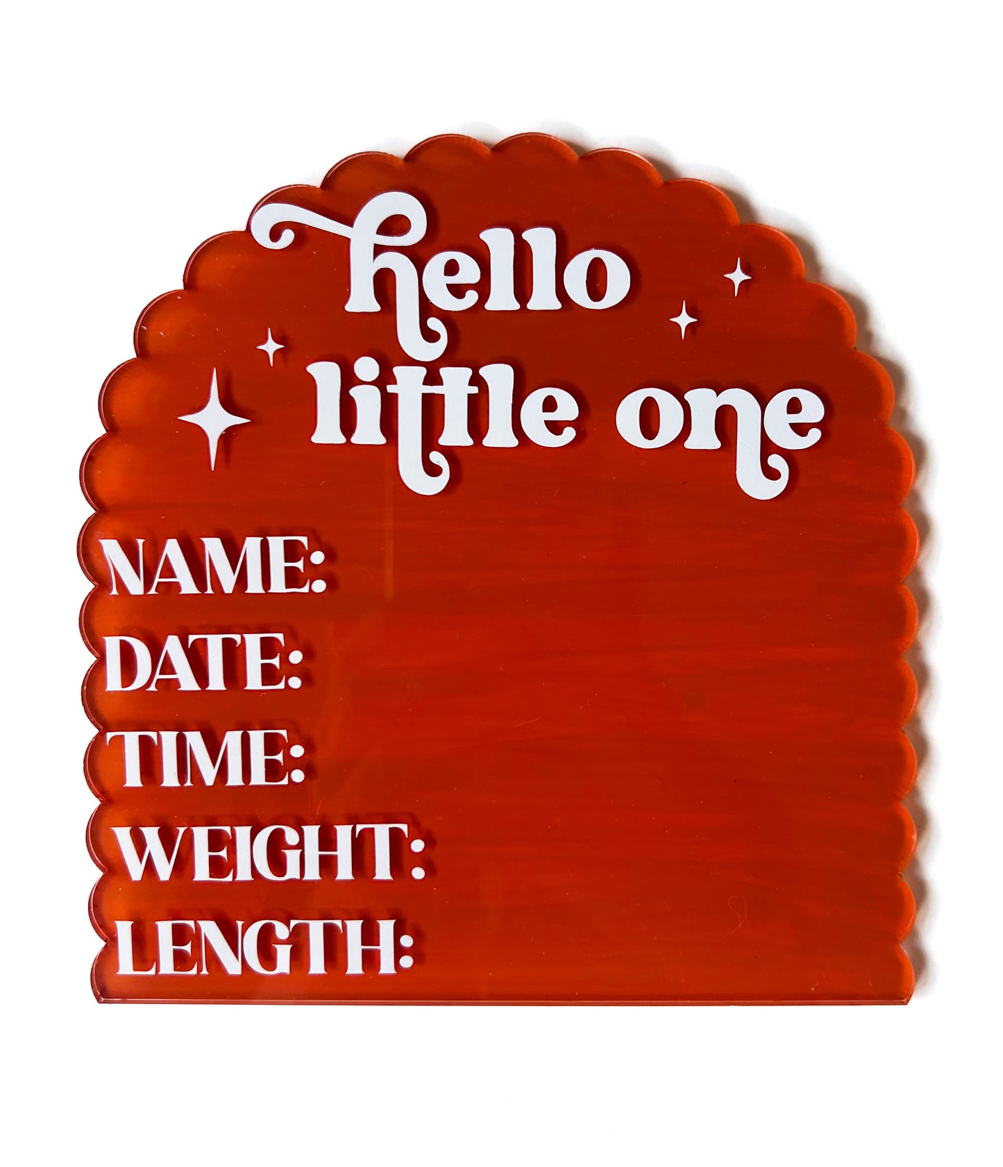 Scalloped Arch Birth Detail plaque