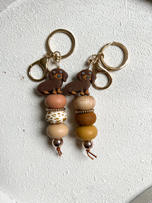 Chocolate Dachshund Keychain