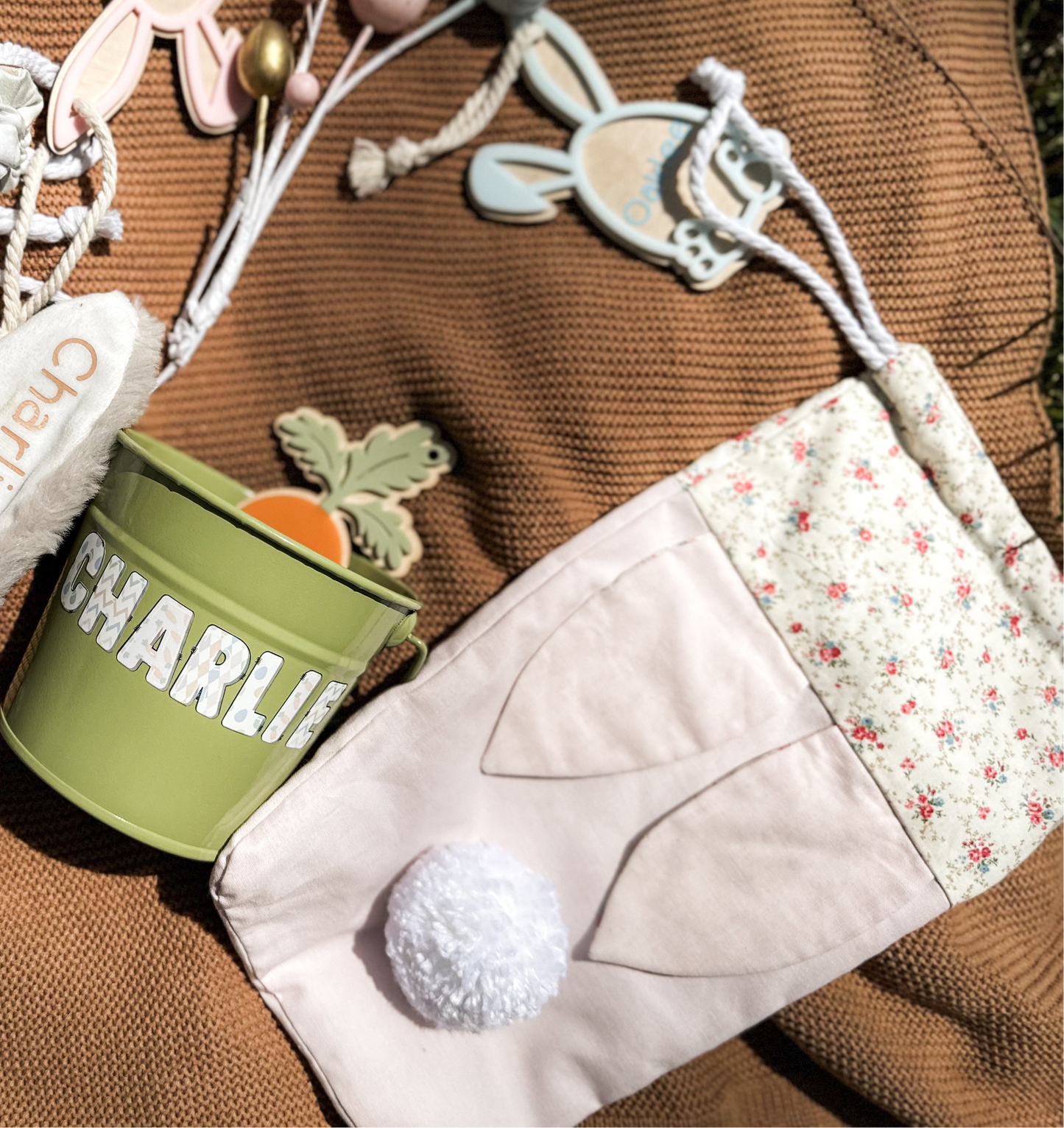 Personalised Easter Bunny Bags | Floral Range