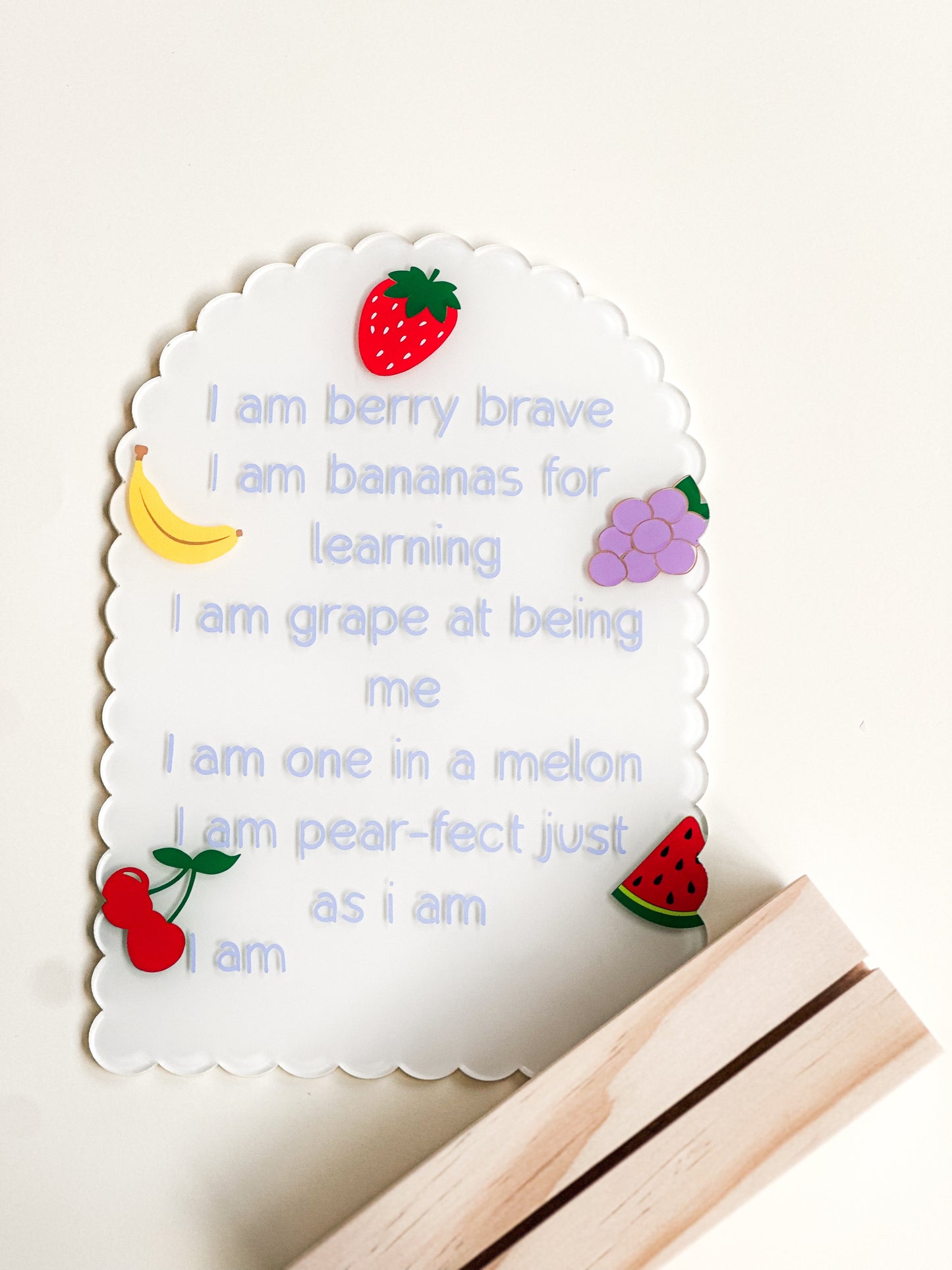Tuti-Fruiti Affirmation Plaque
