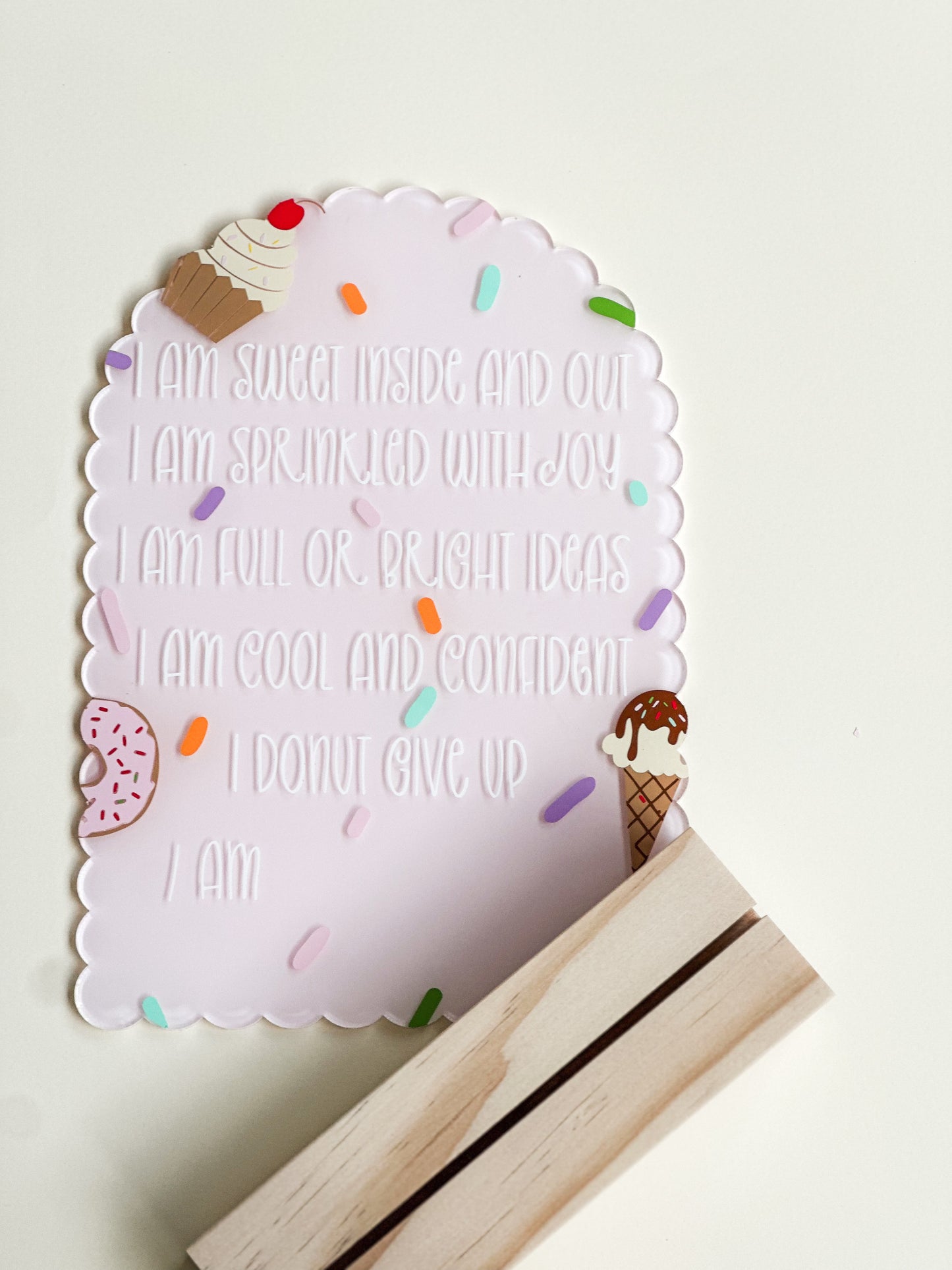 Sprinkled With Positivity Affirmation Plaque