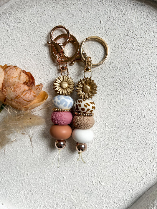 Gold Daisy Keychain