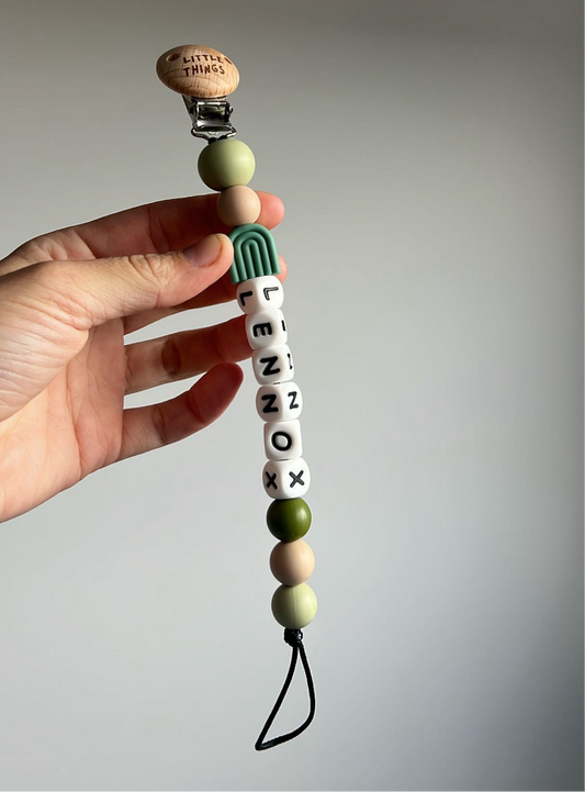 ‘Lennox’ Personalised Dummy Clip