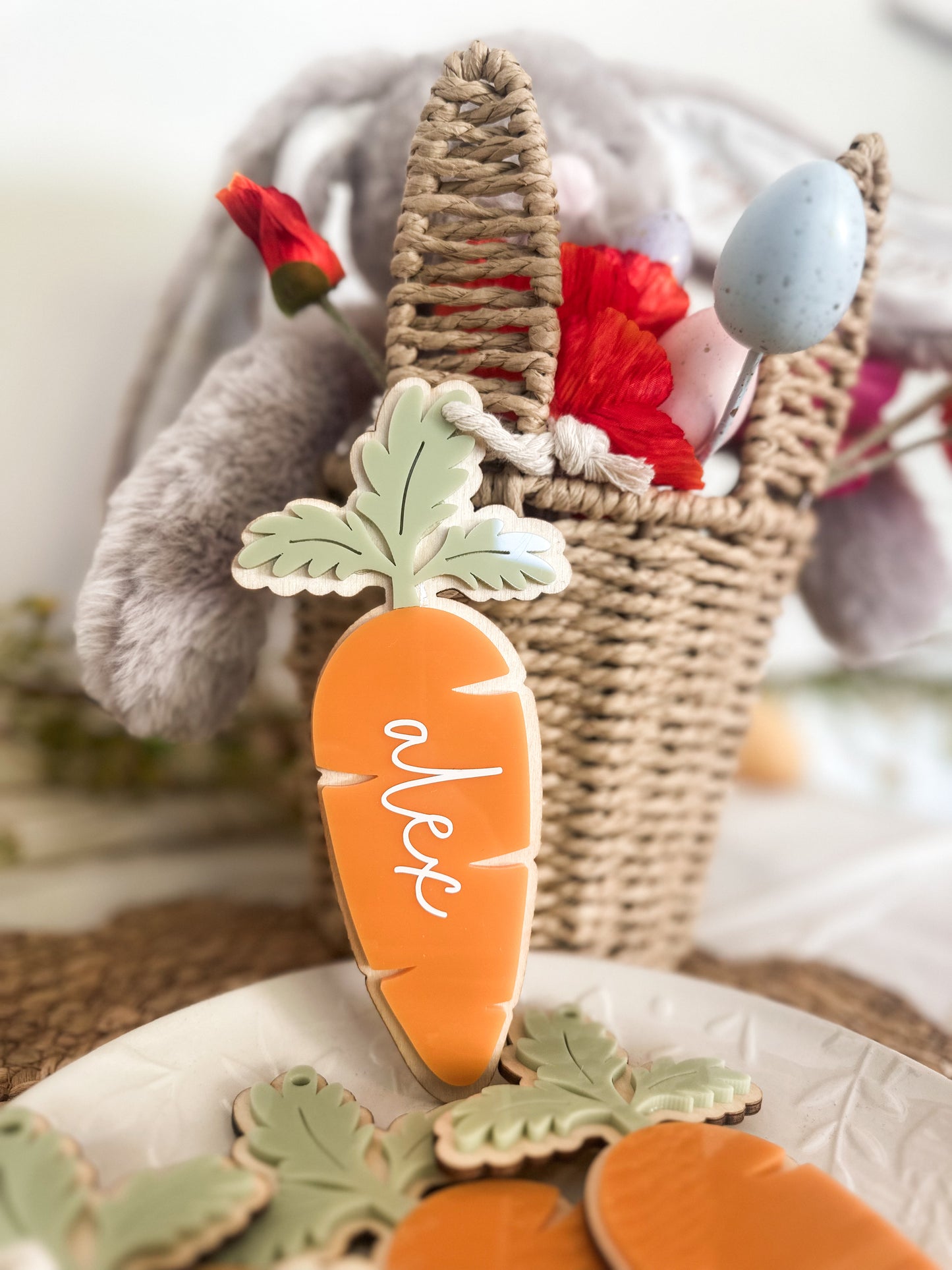 Personalised Carrot Easter Tag