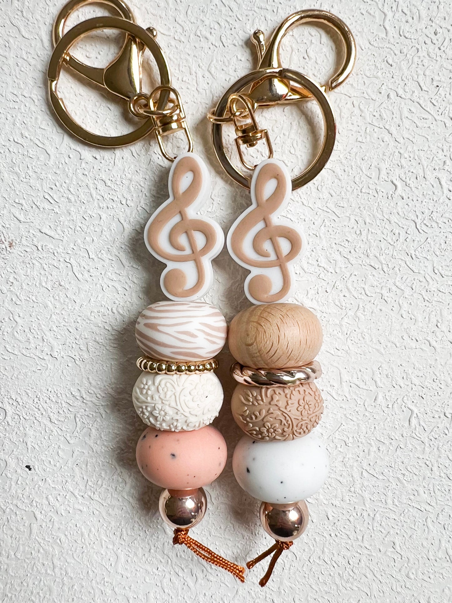 Nude Treble Clef (Music Note) Keychain