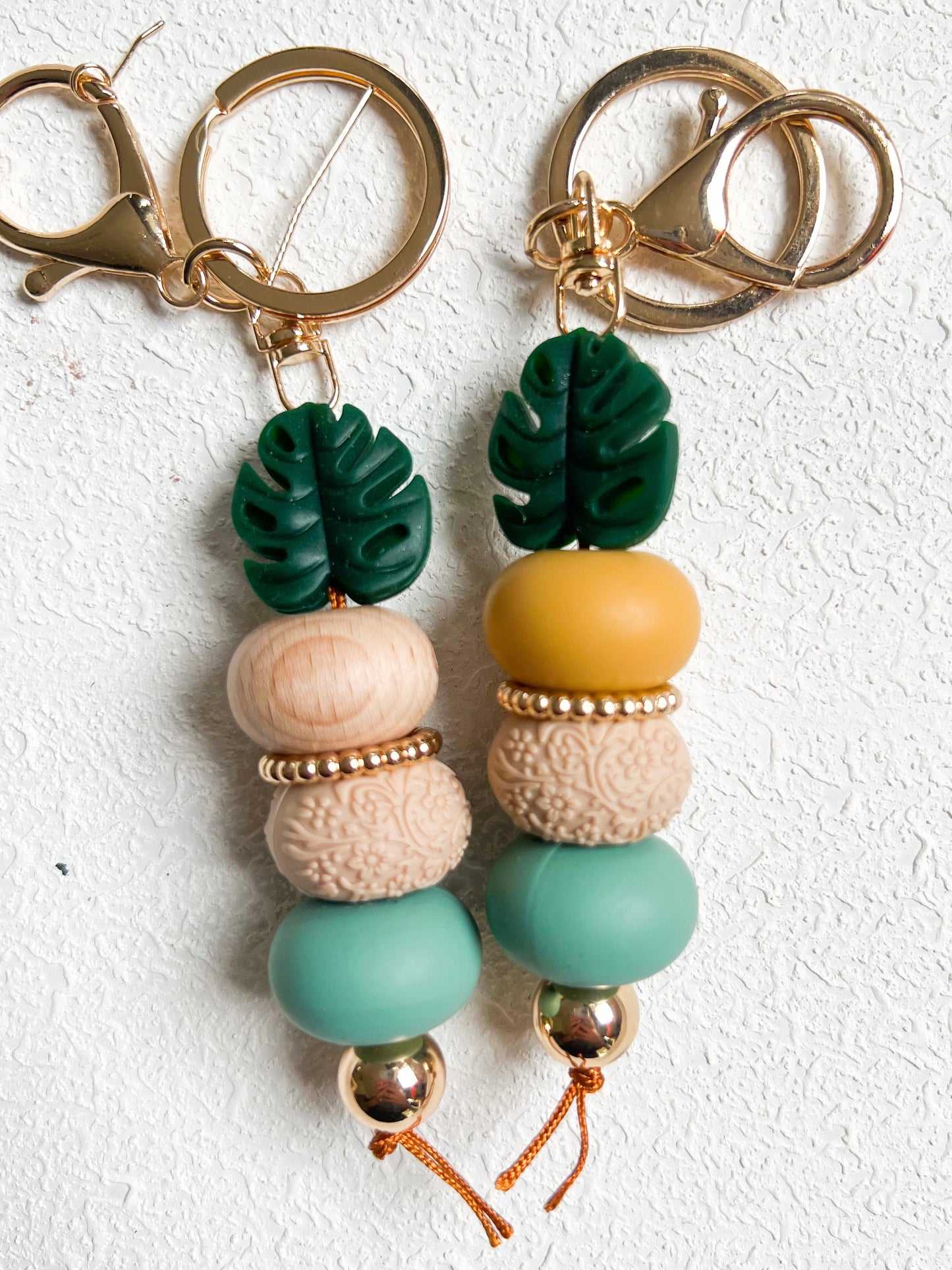 Fern Monstera Leaf Keychain