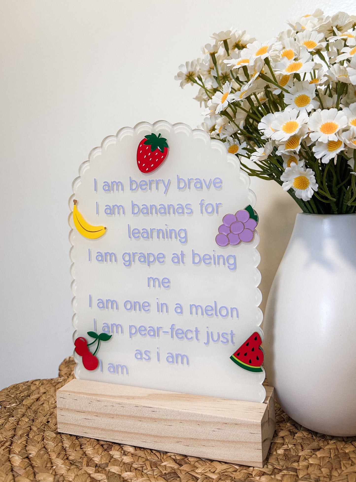 Tuti-Fruiti Affirmation Plaque