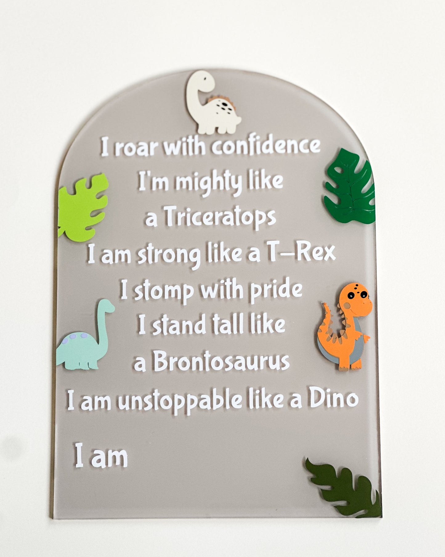 Dino Affirmation Plaques