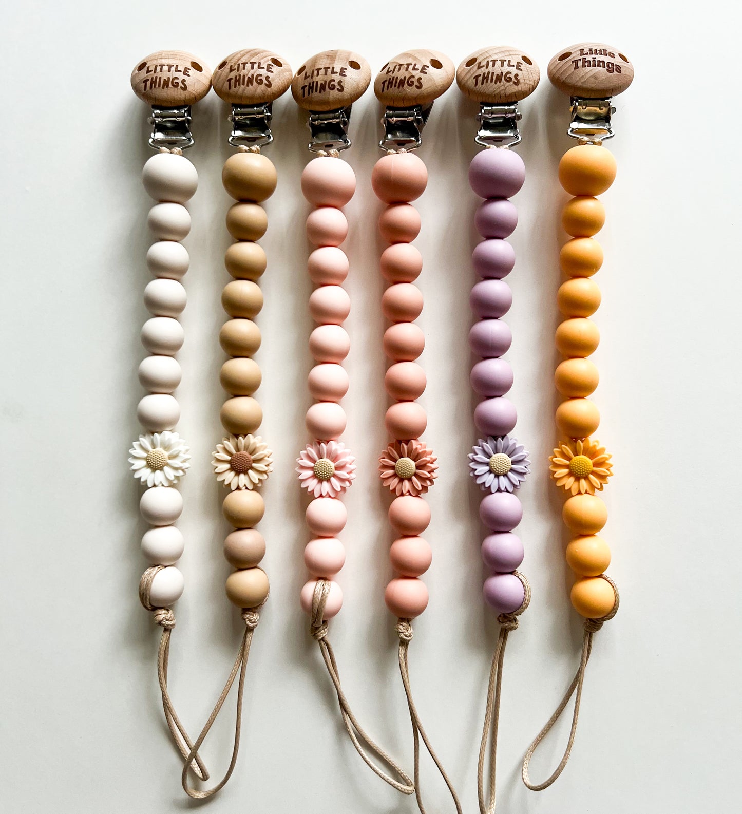 Personalised Daisy Dummy Clip & Teething Ring Bundle