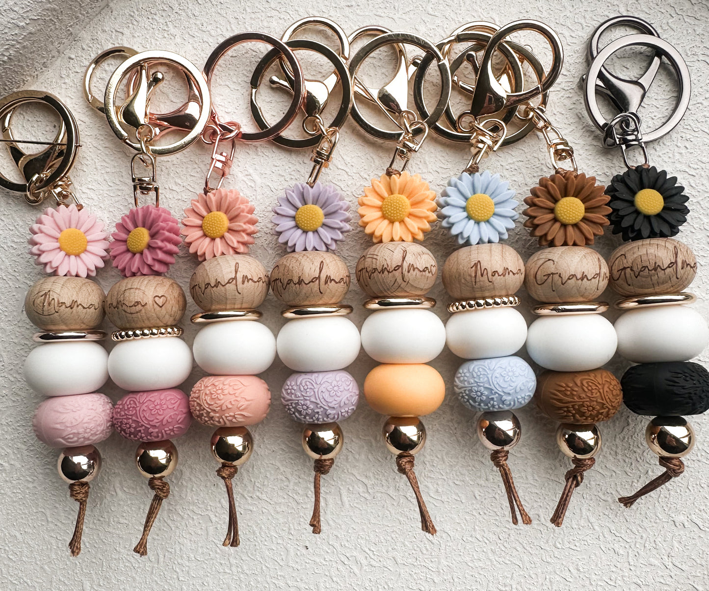 Daisy ‘Mama, grandma, godmother, sister’ keychains