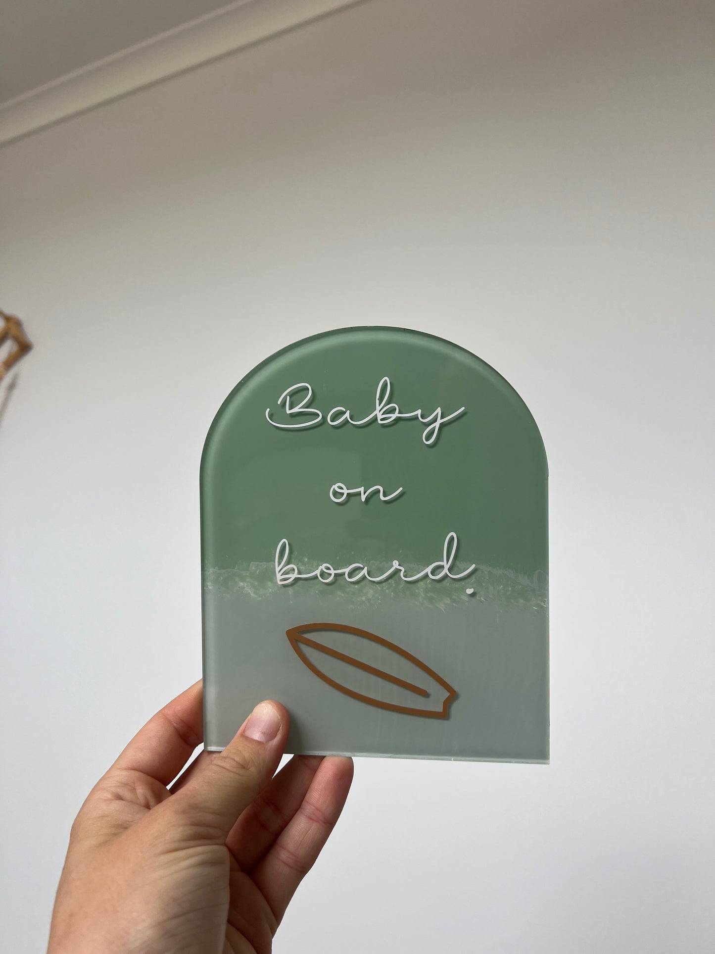 ‘Baby on board’ pregnancy announcement