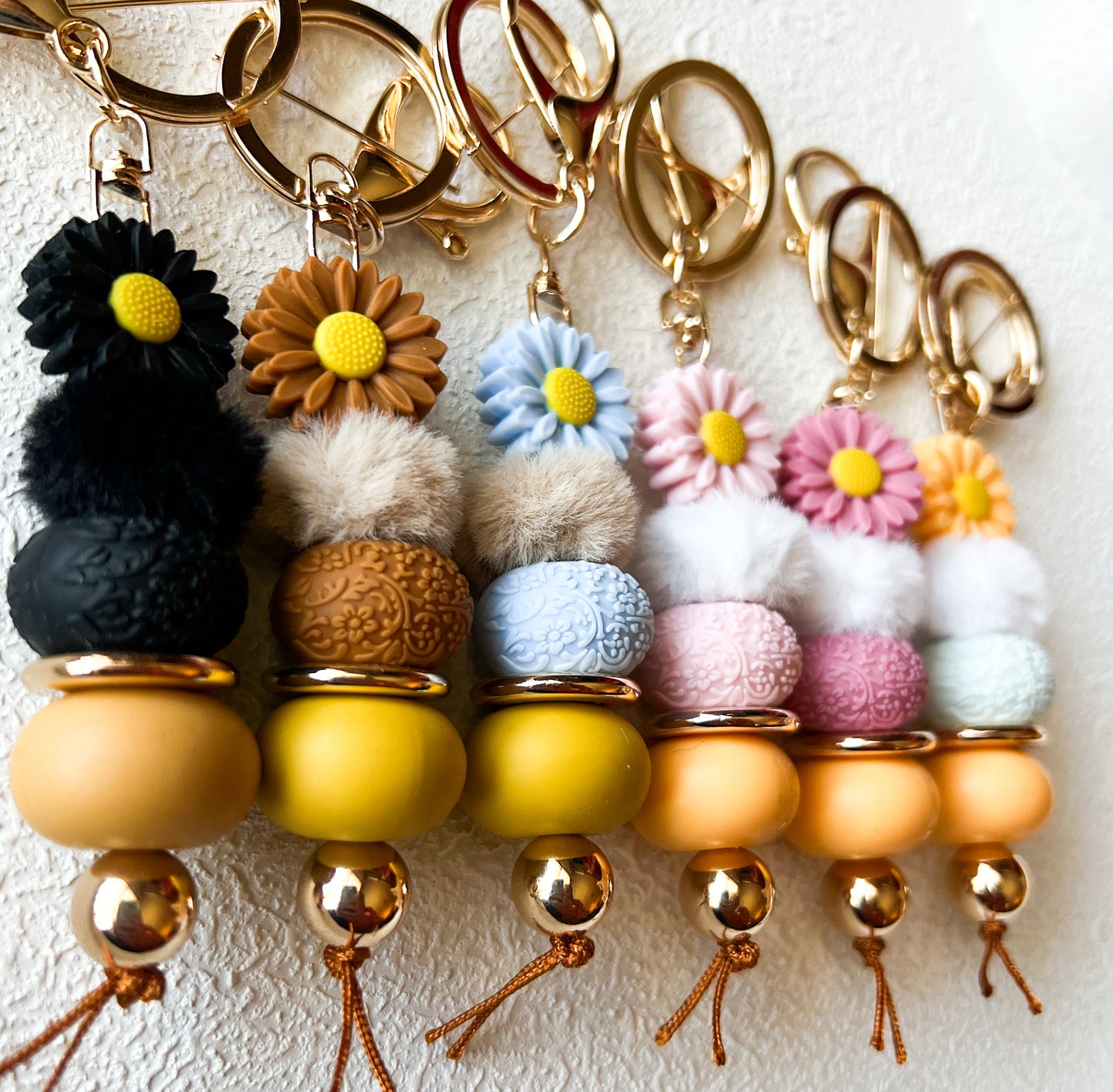 OG Fluffy Daisy Keychains