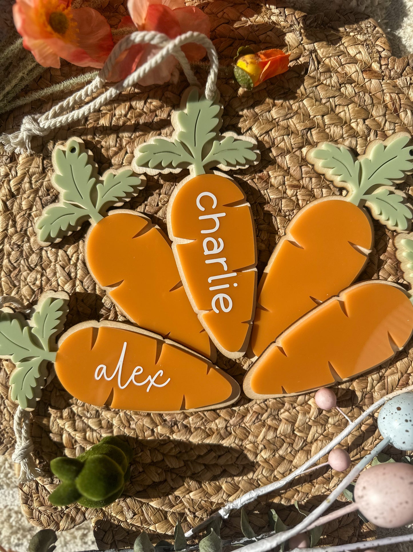 Personalised Carrot Easter Tag