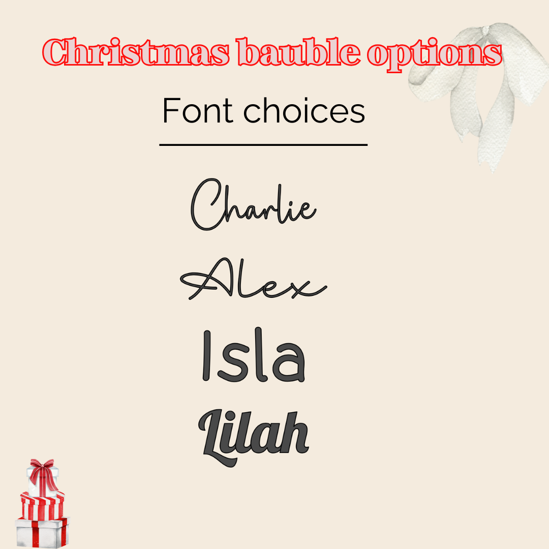 Personalised teacher baubles
