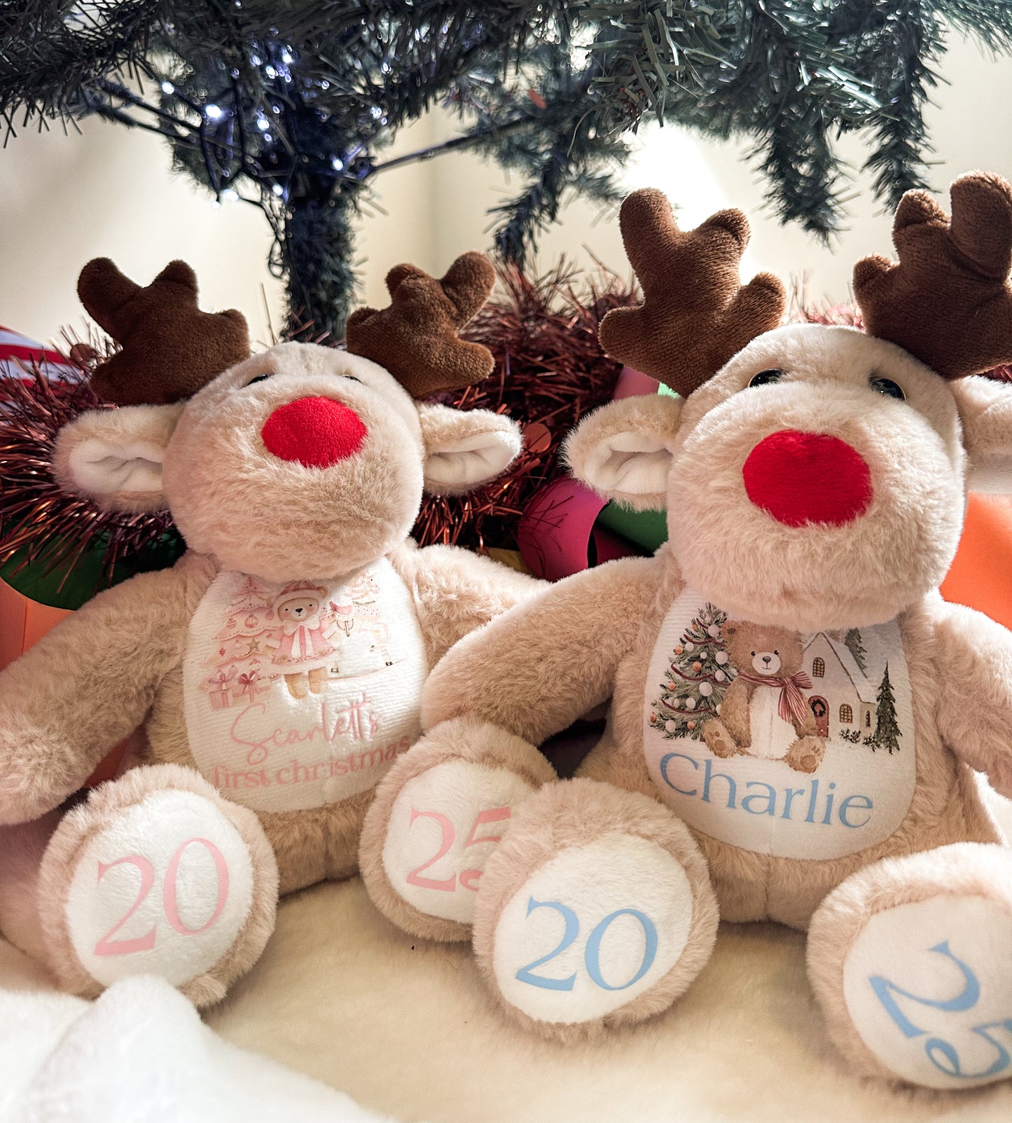 Personalised Reindeer Christmas Teddy