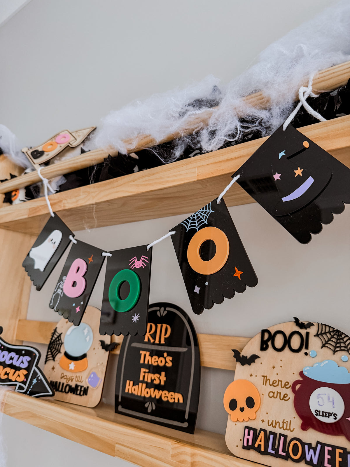 BOO Acrylic Halloween Banner
