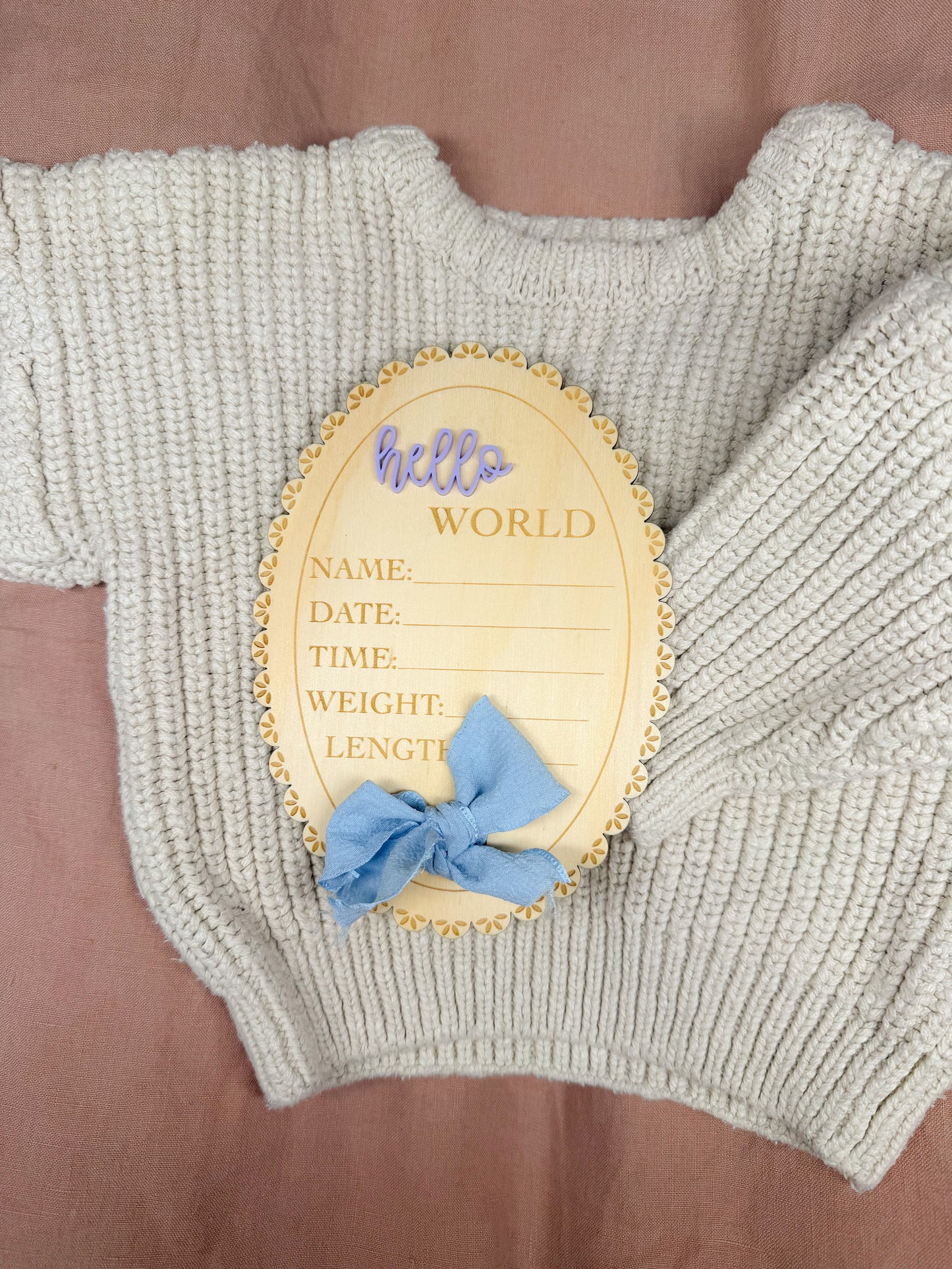 Whimsy Birth Announcement Plaque