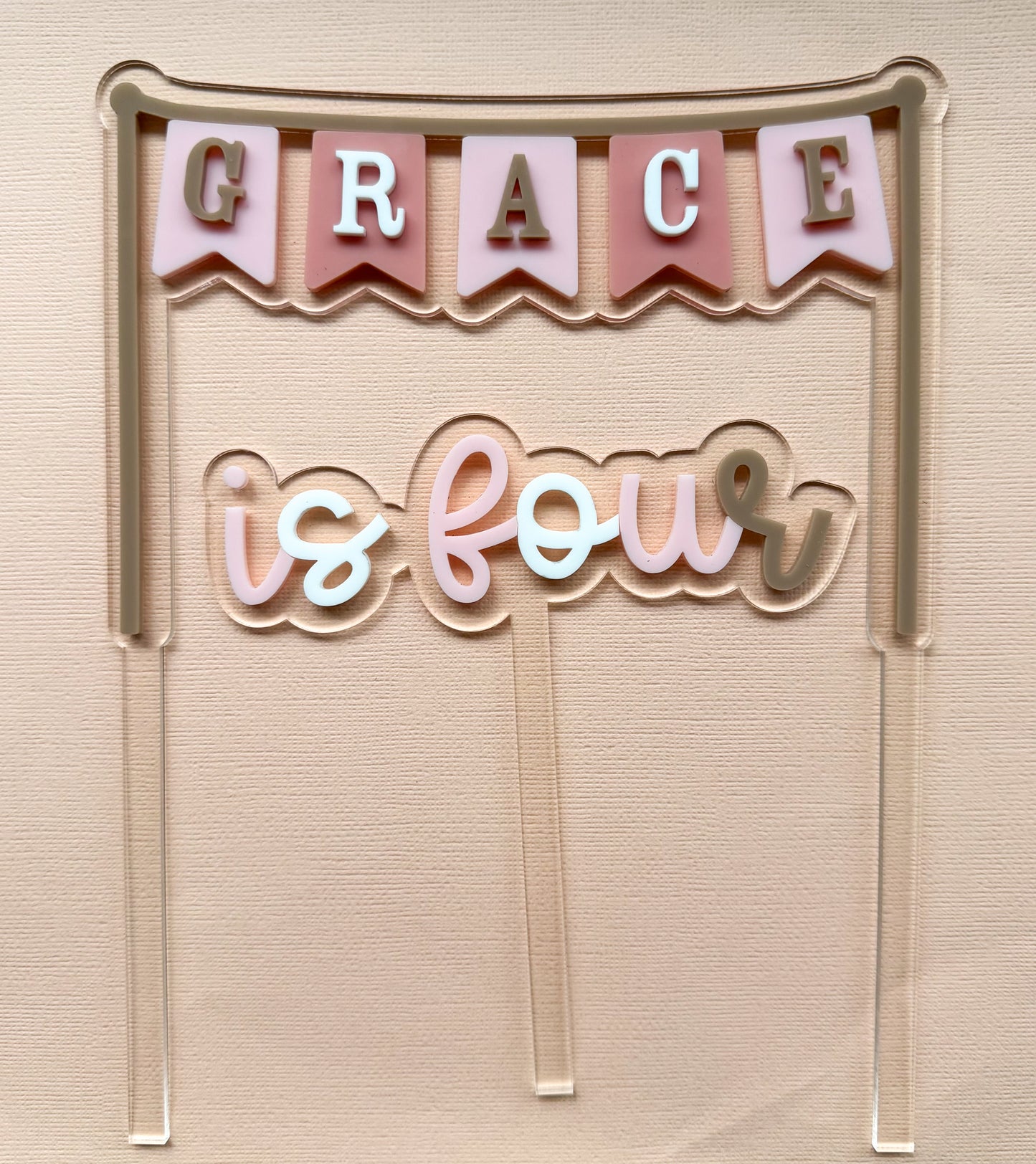 Birthday Banner Cake Topper