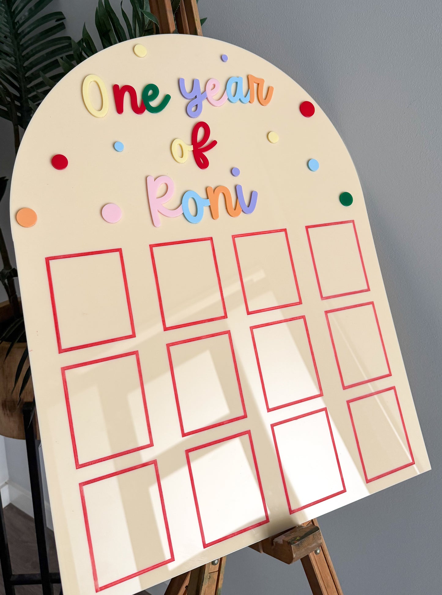 Rainbow Birthday Photo Board