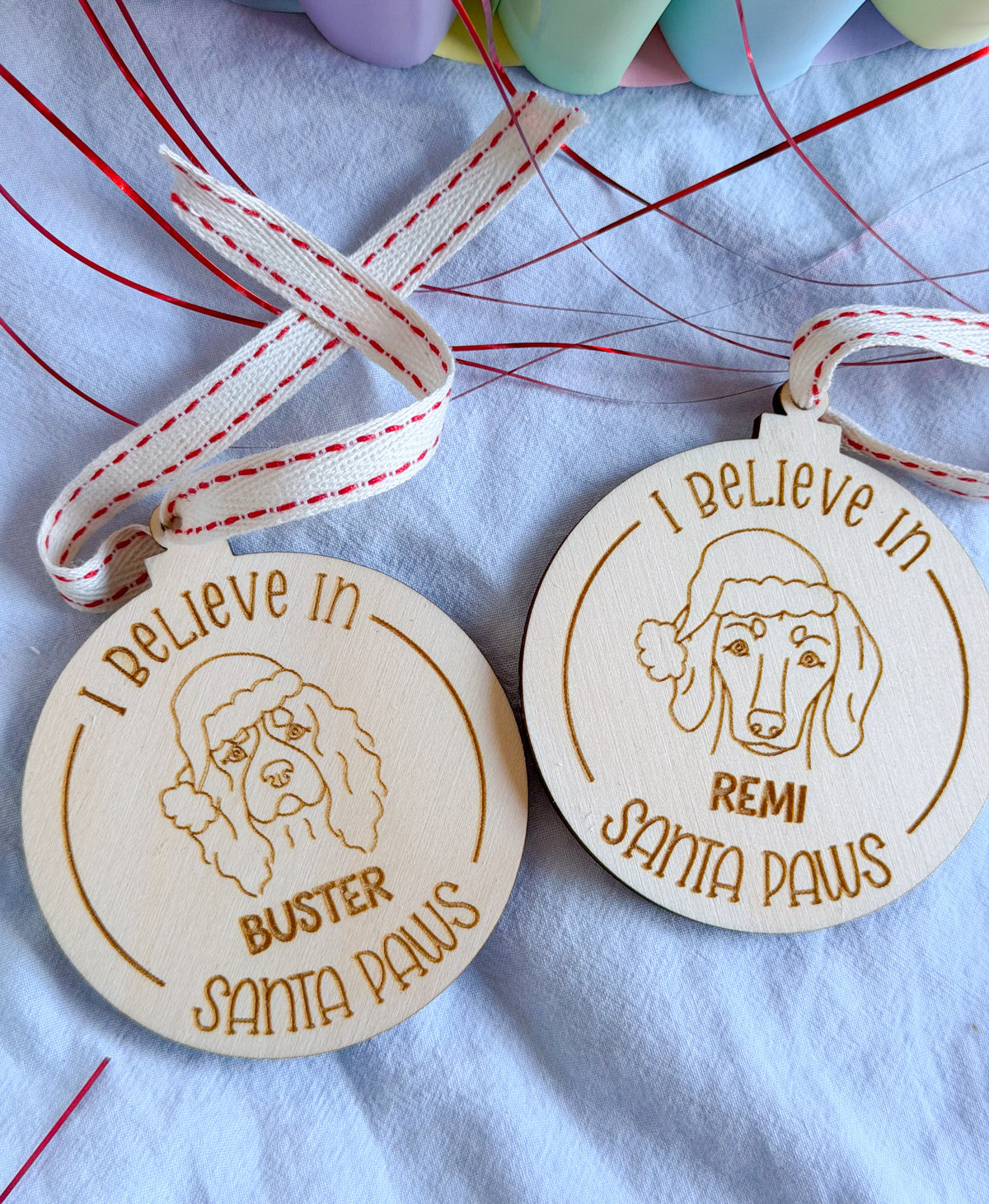 Santa Paws - Personalised dog bauble