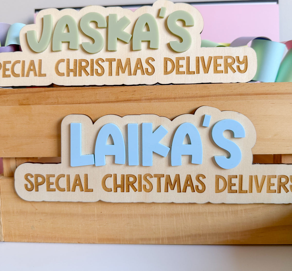 Personalised Christmas Crate Front