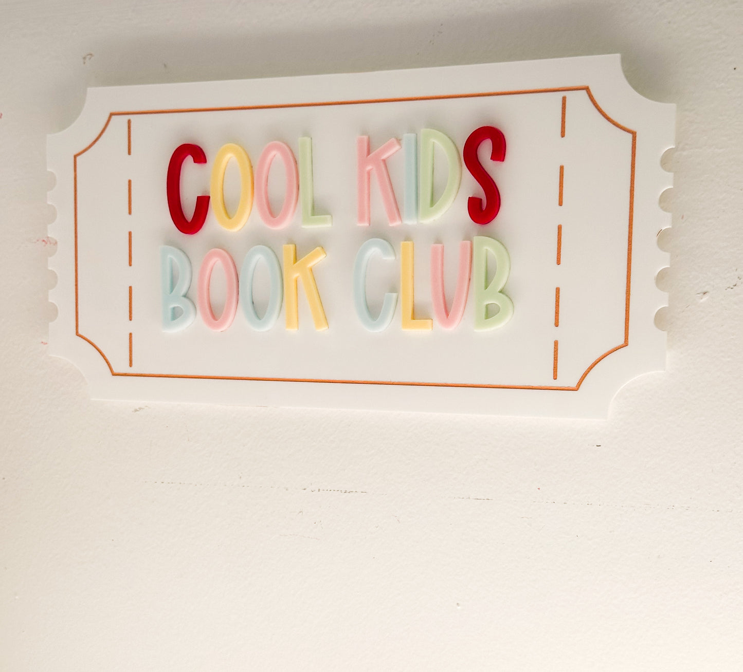 Cool kids book club sign