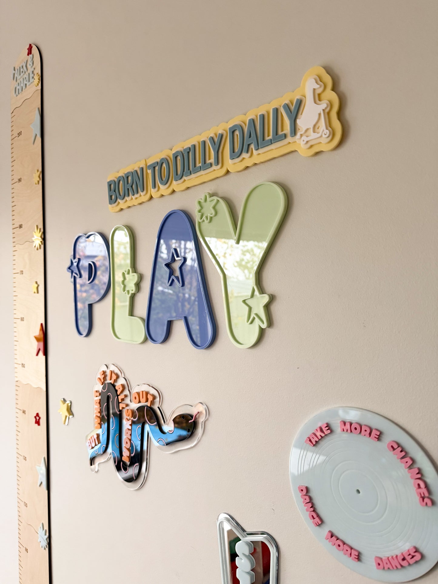 Kids "Play" Starburst Letter Sign