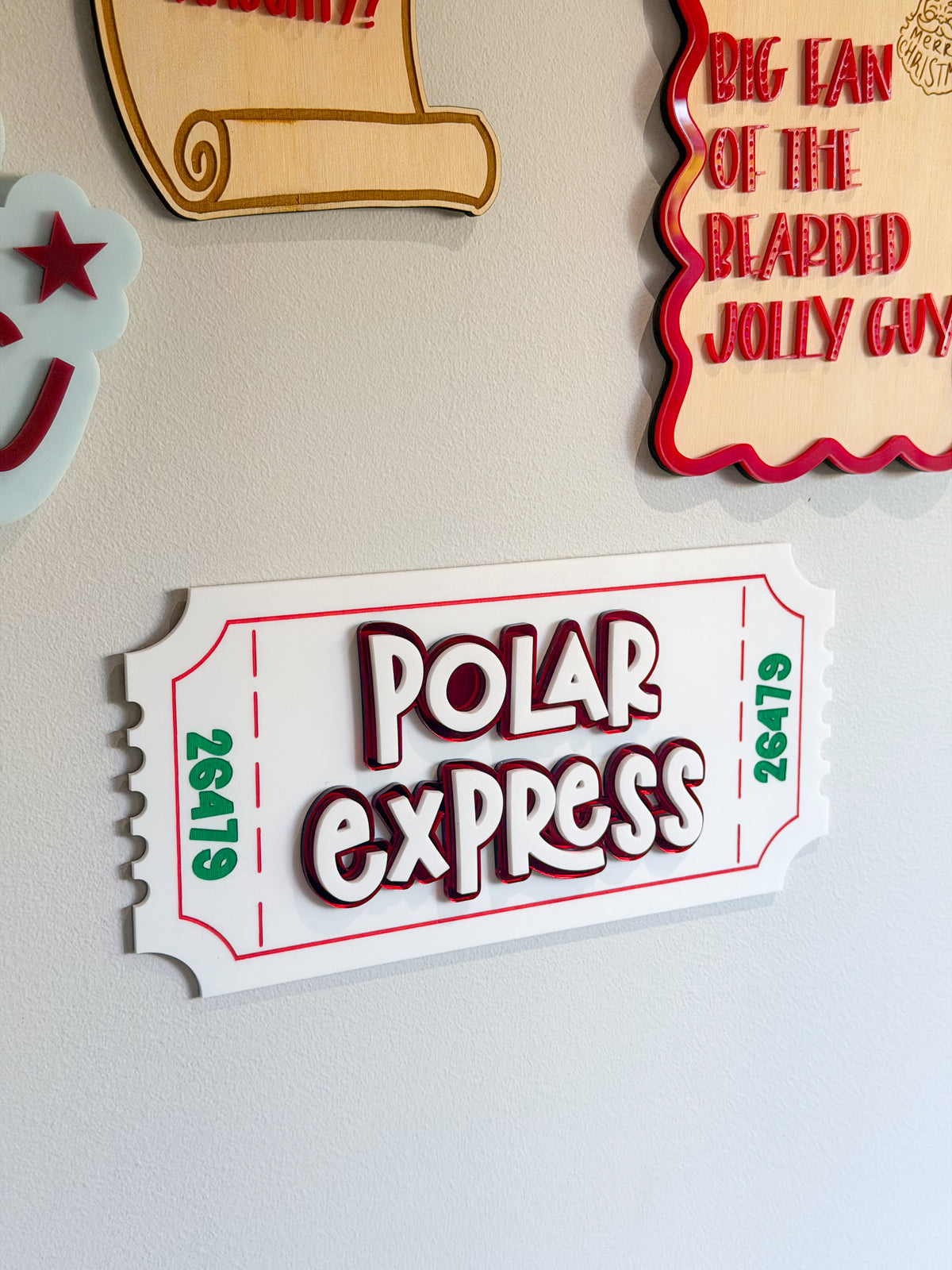 Polar Express Ticket Christmas Decor