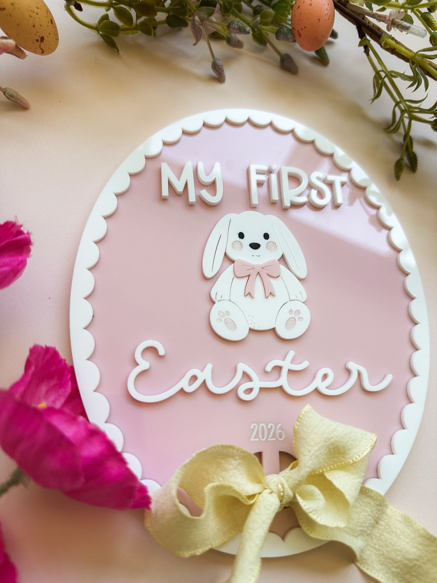 My first easter bunny plaque