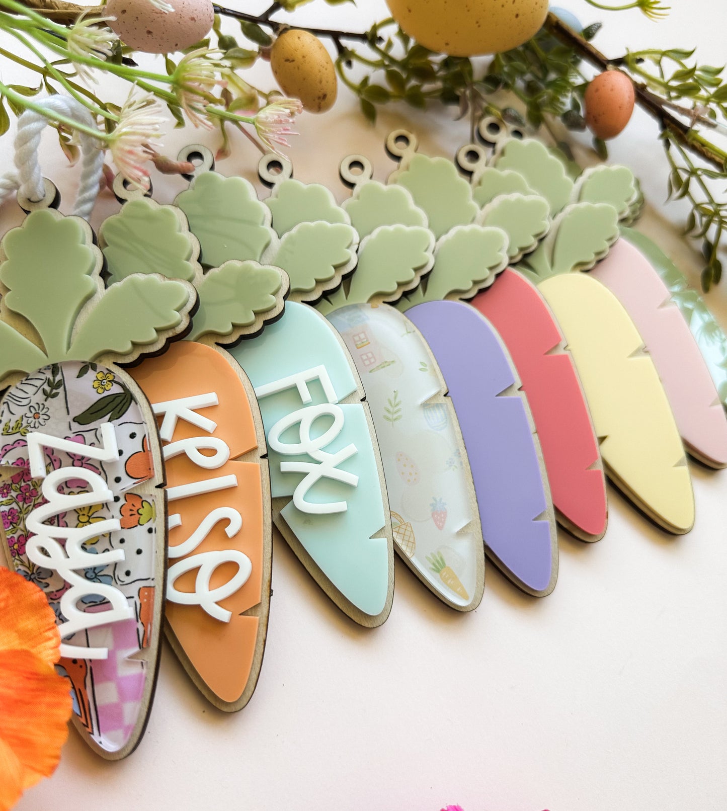 Personalised carrot tag