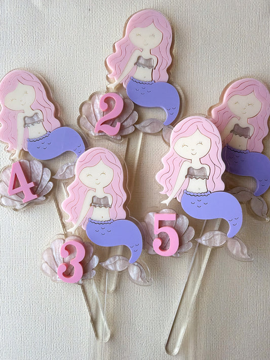 Mermaid Birthday Cake Topper