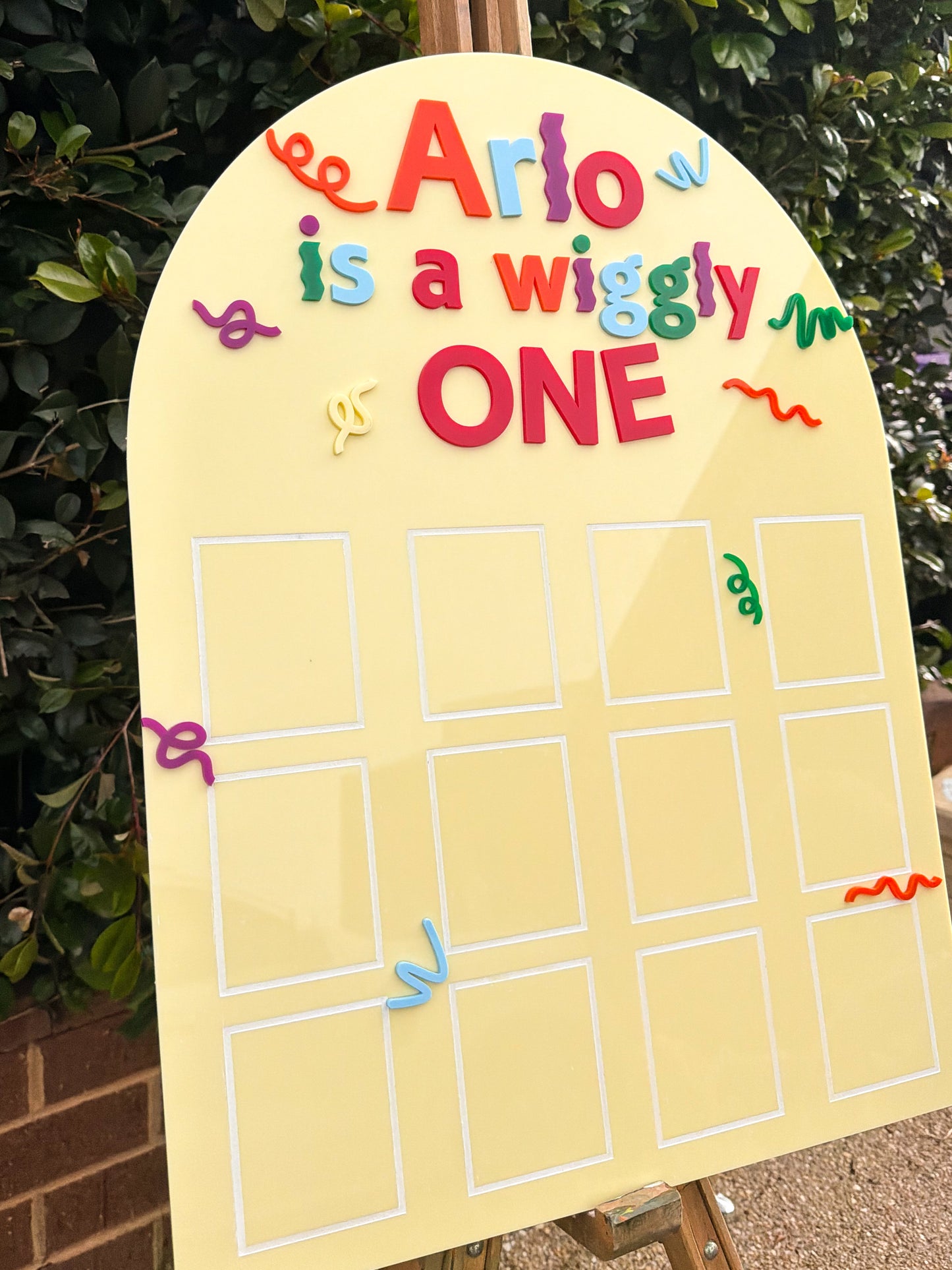 Personalised Wiggly Birthday Photo Board
