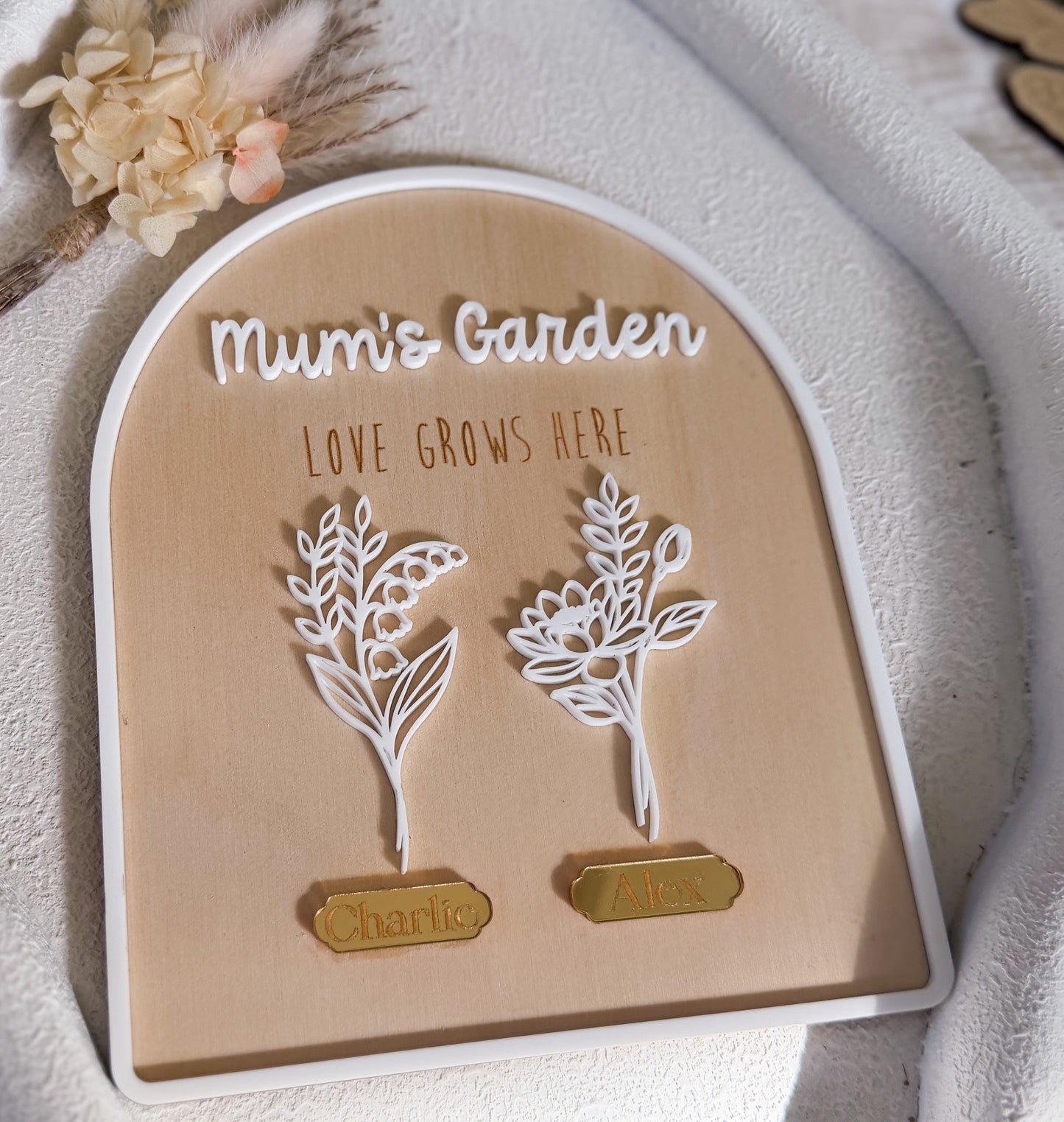Mum's garden plaque