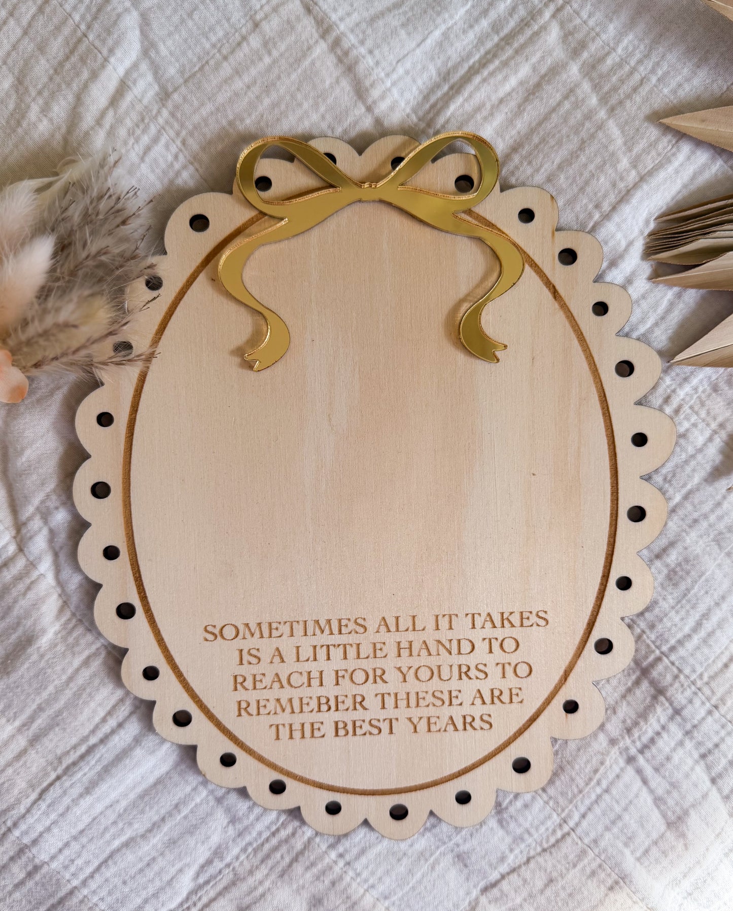 Handprint mothers day plaque