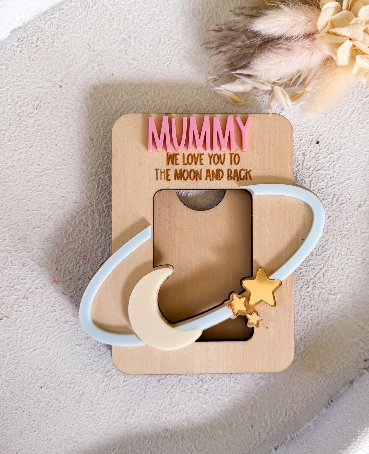 Moon and back photo magnet