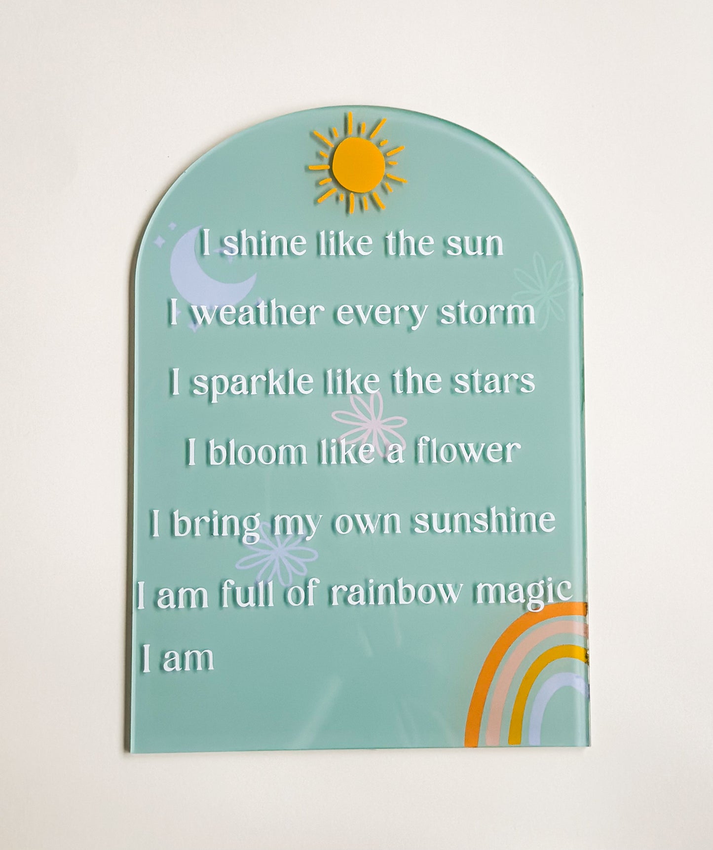 Shine & Bloom Affirmation Plaque