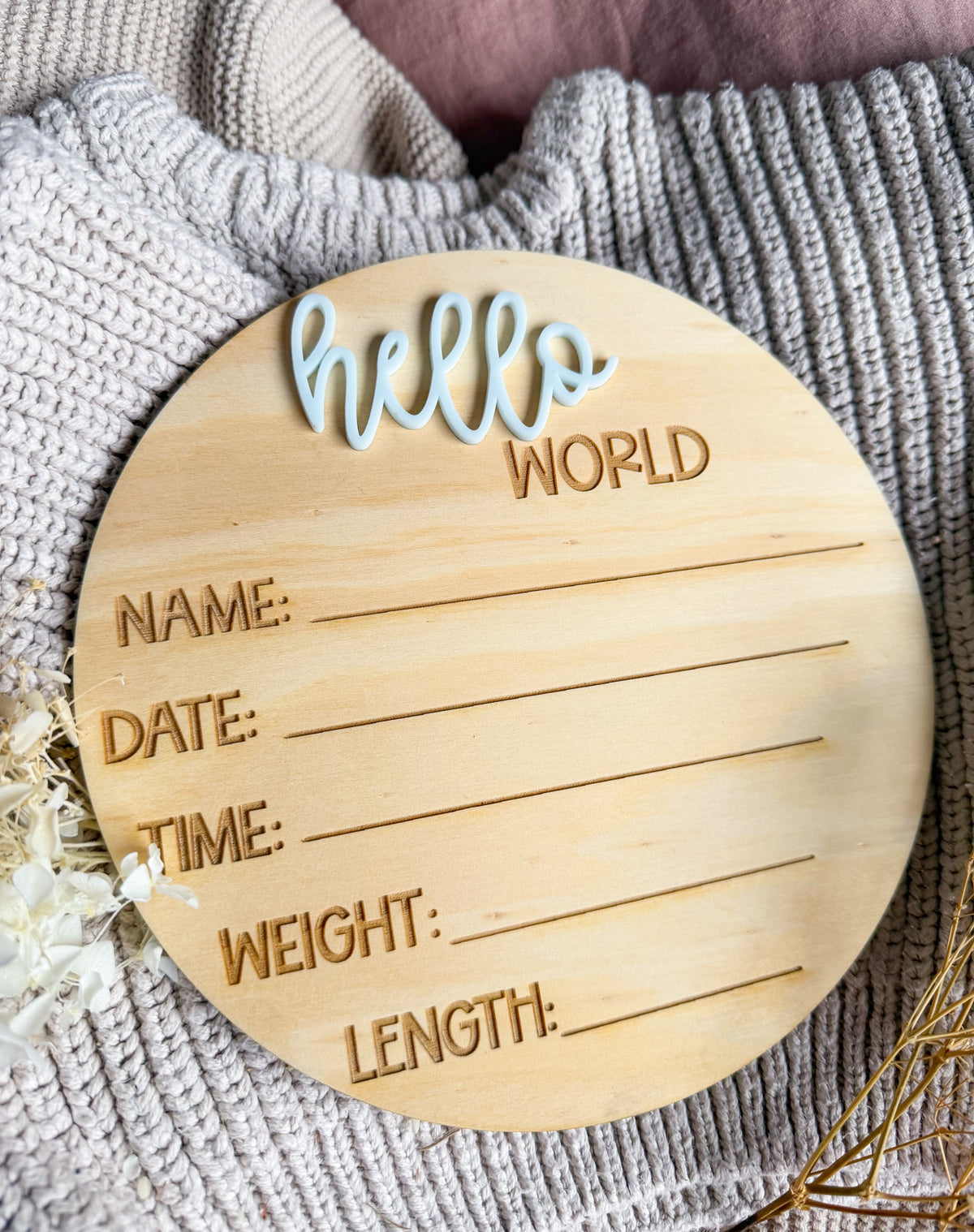 Classic Birth Detail Plaque