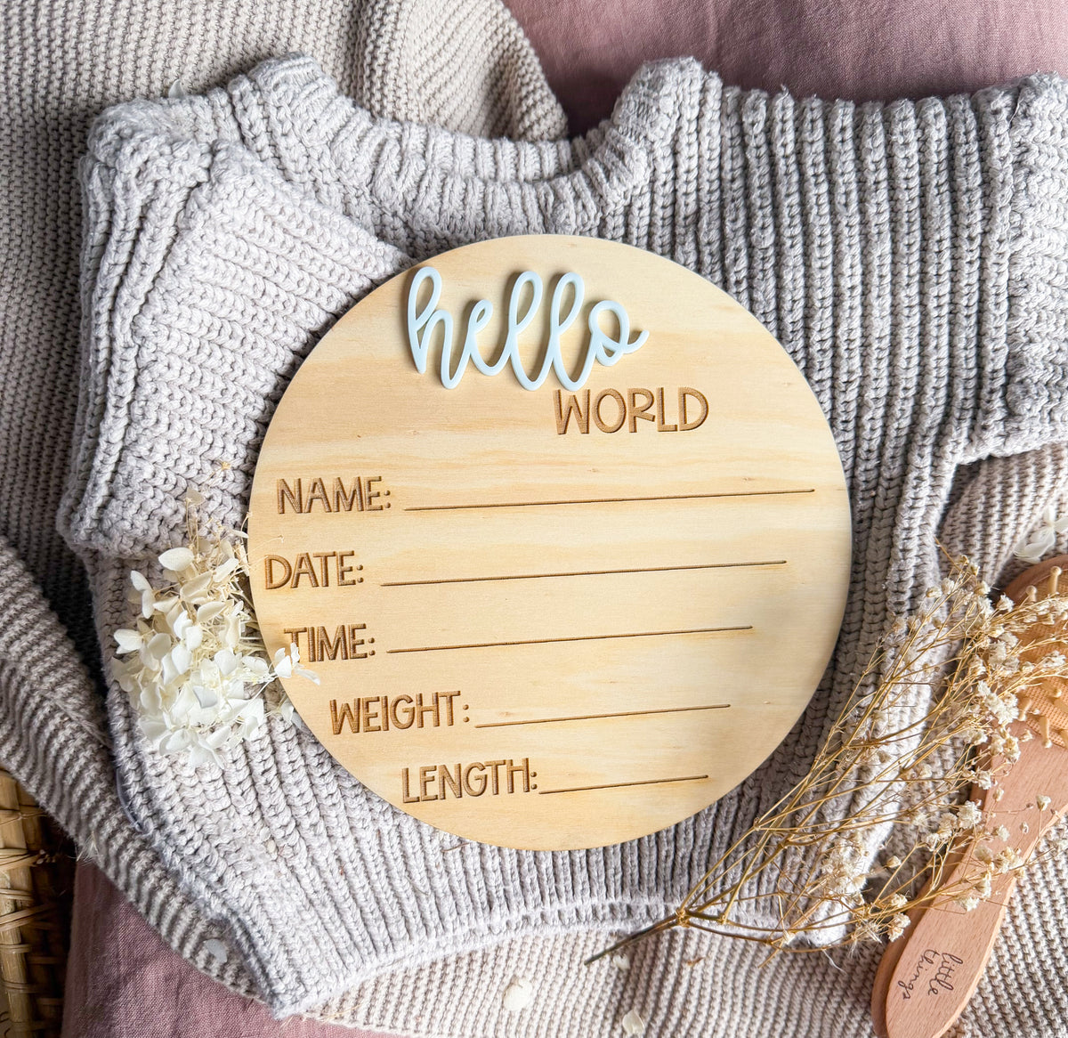 Classic Birth Detail Plaque