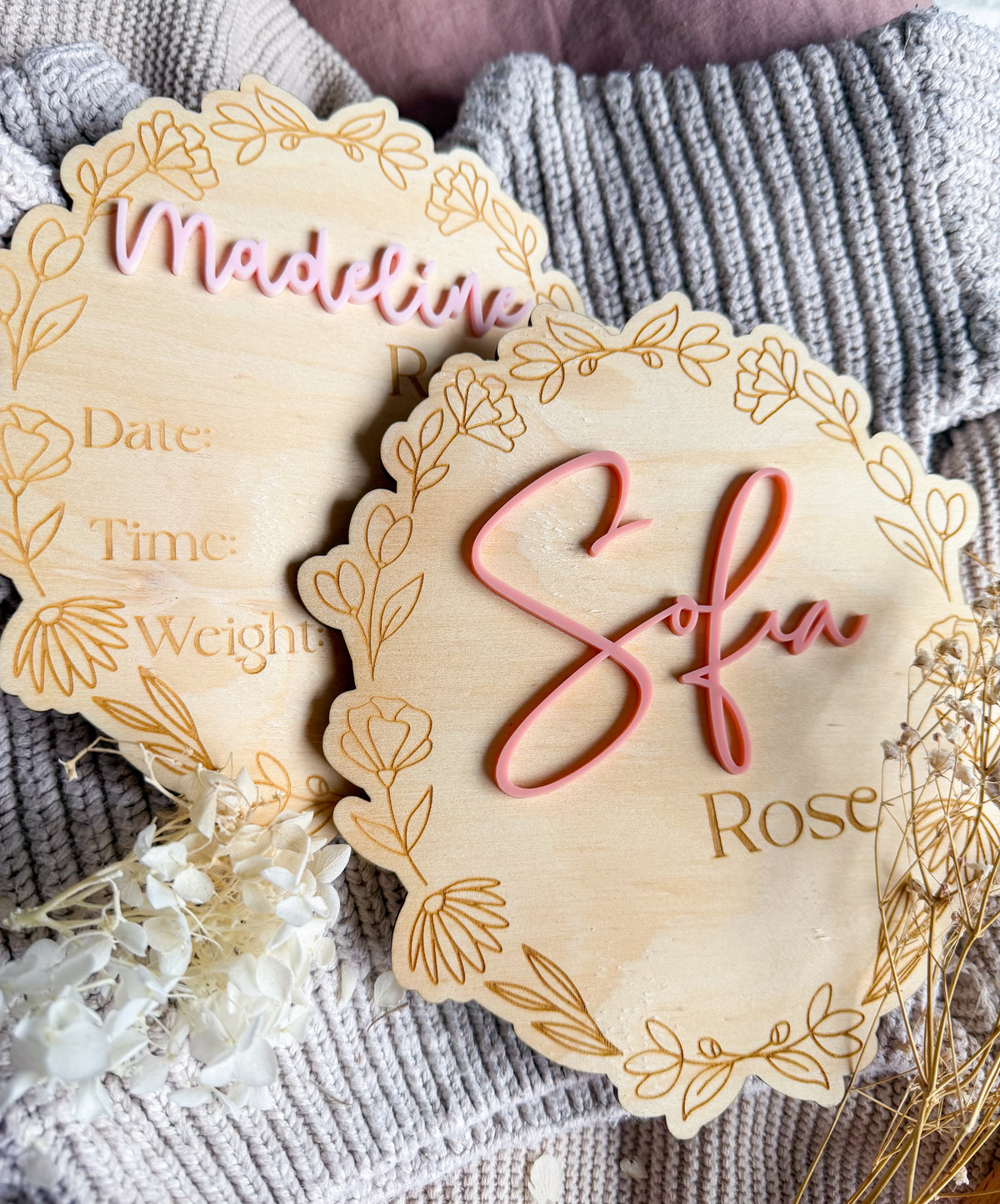 Bloom Birth Detail Plaque