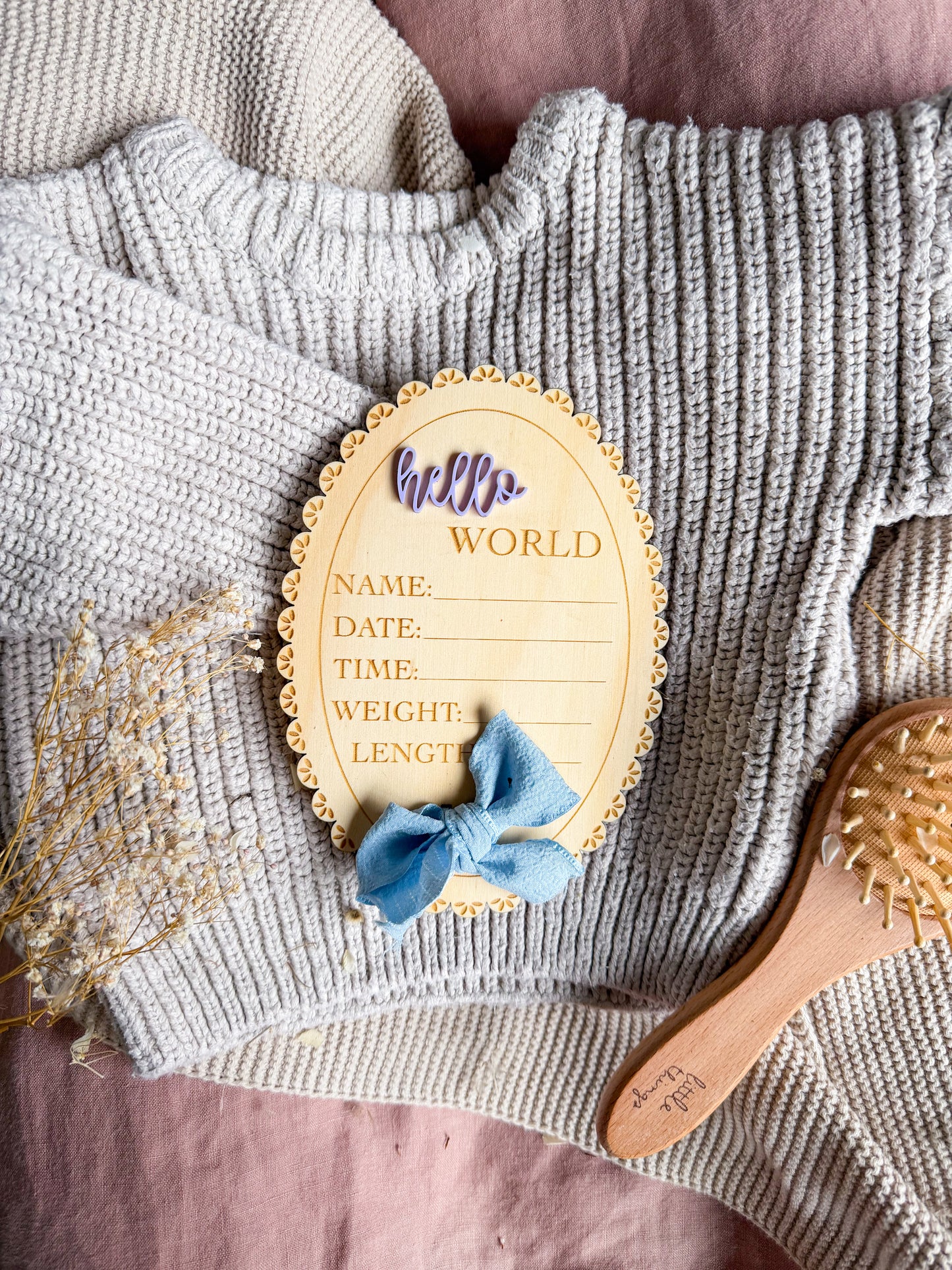 Whimsy Birth Announcement Plaque