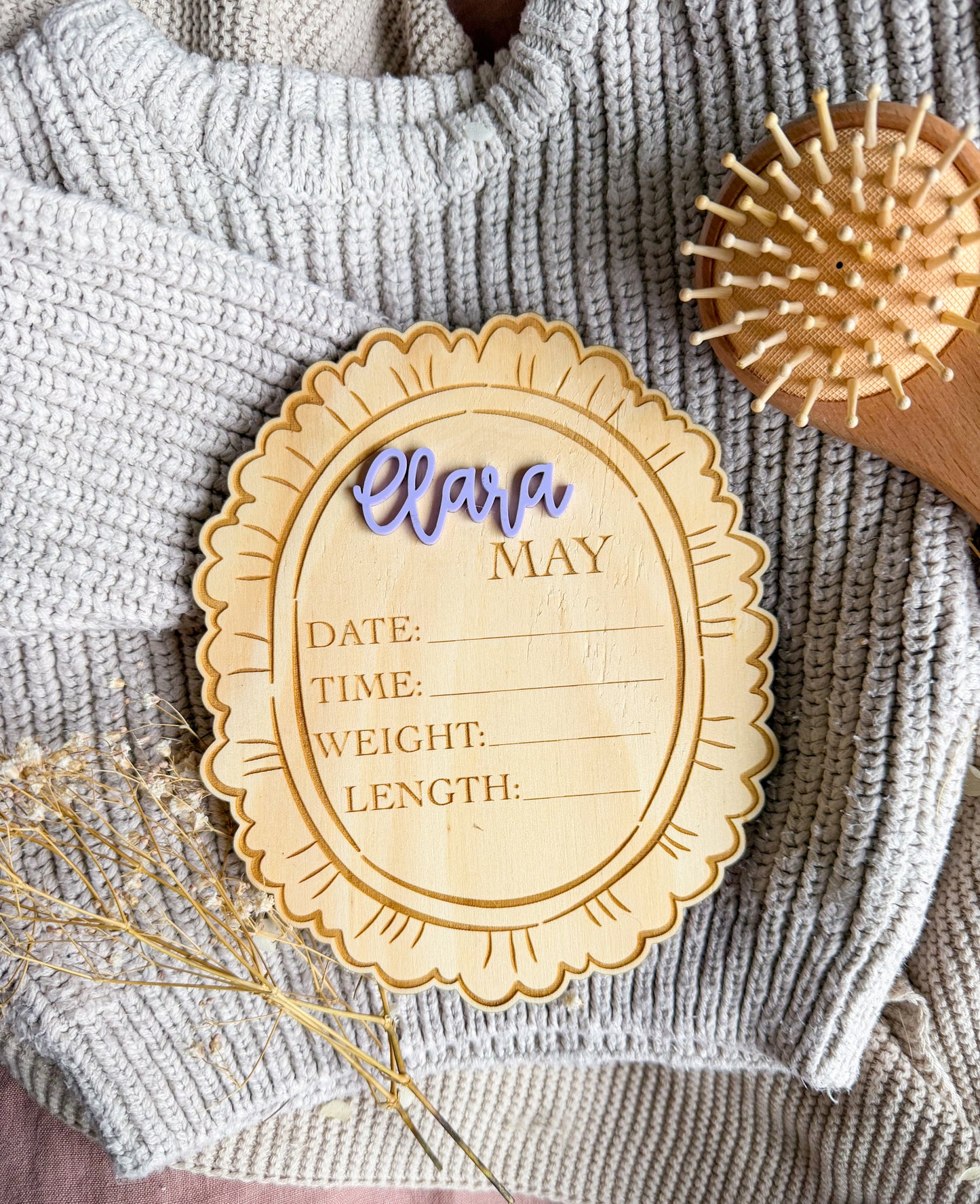Heirloom Birth Announcement Plaques