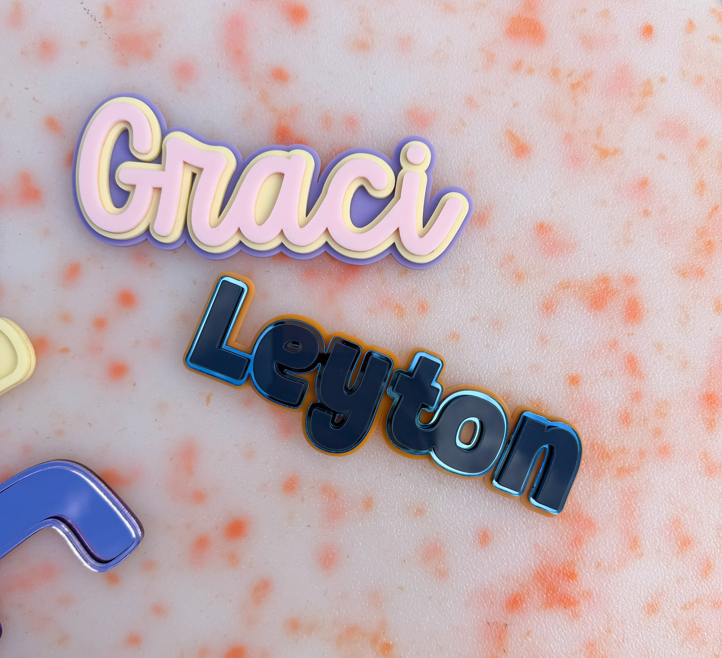 Three layer name plaque