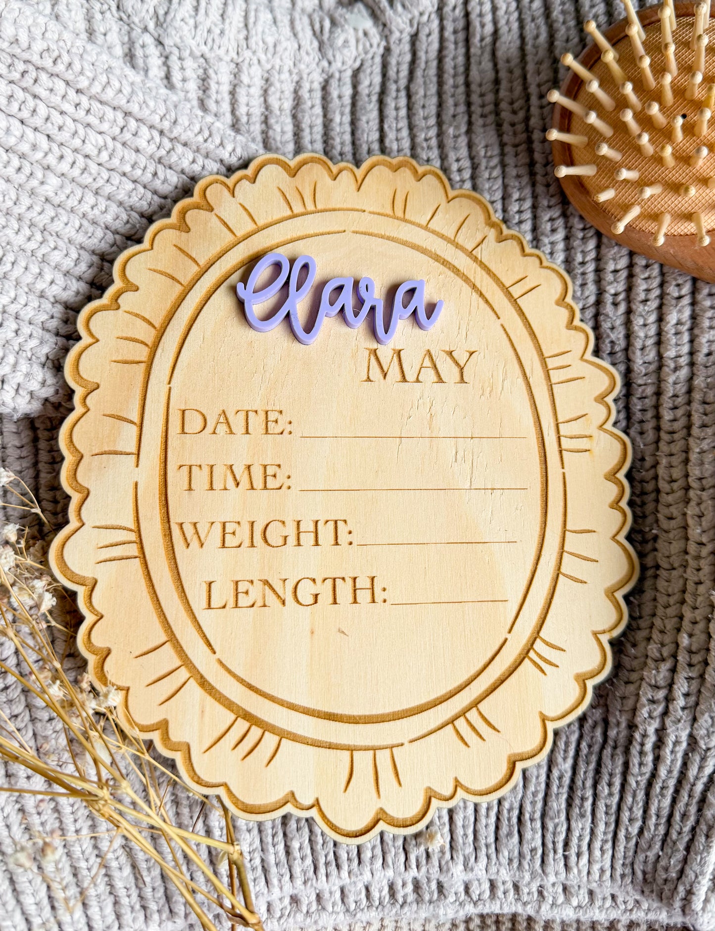 Heirloom Birth Announcement Plaques