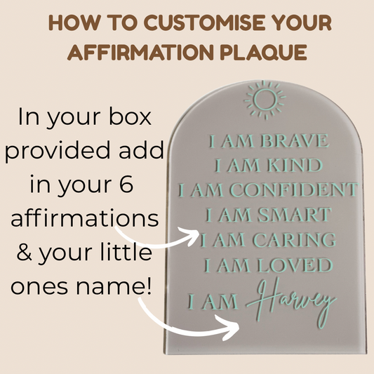 Customisable Affirmation Plaque