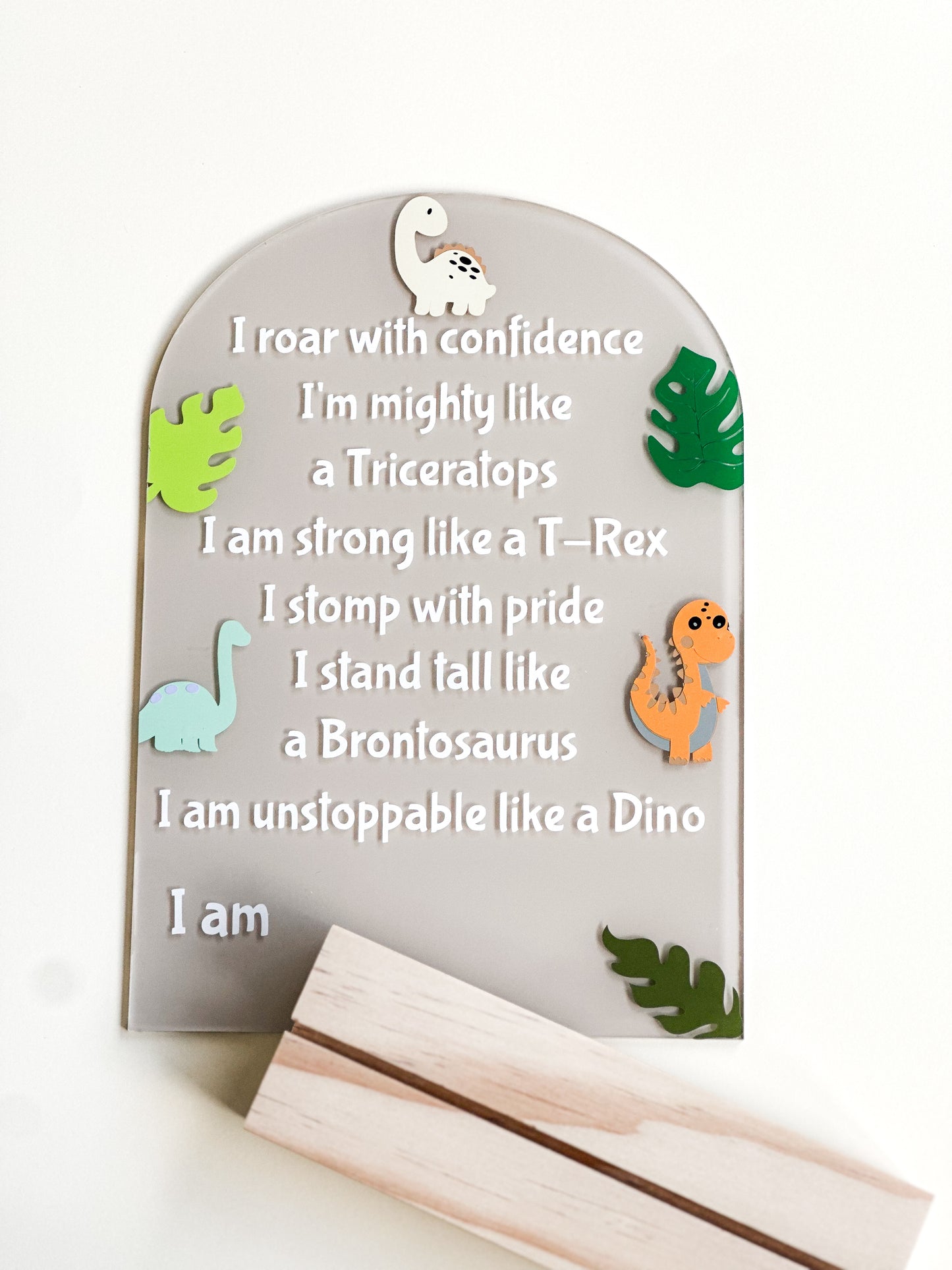Dino Affirmation Plaques