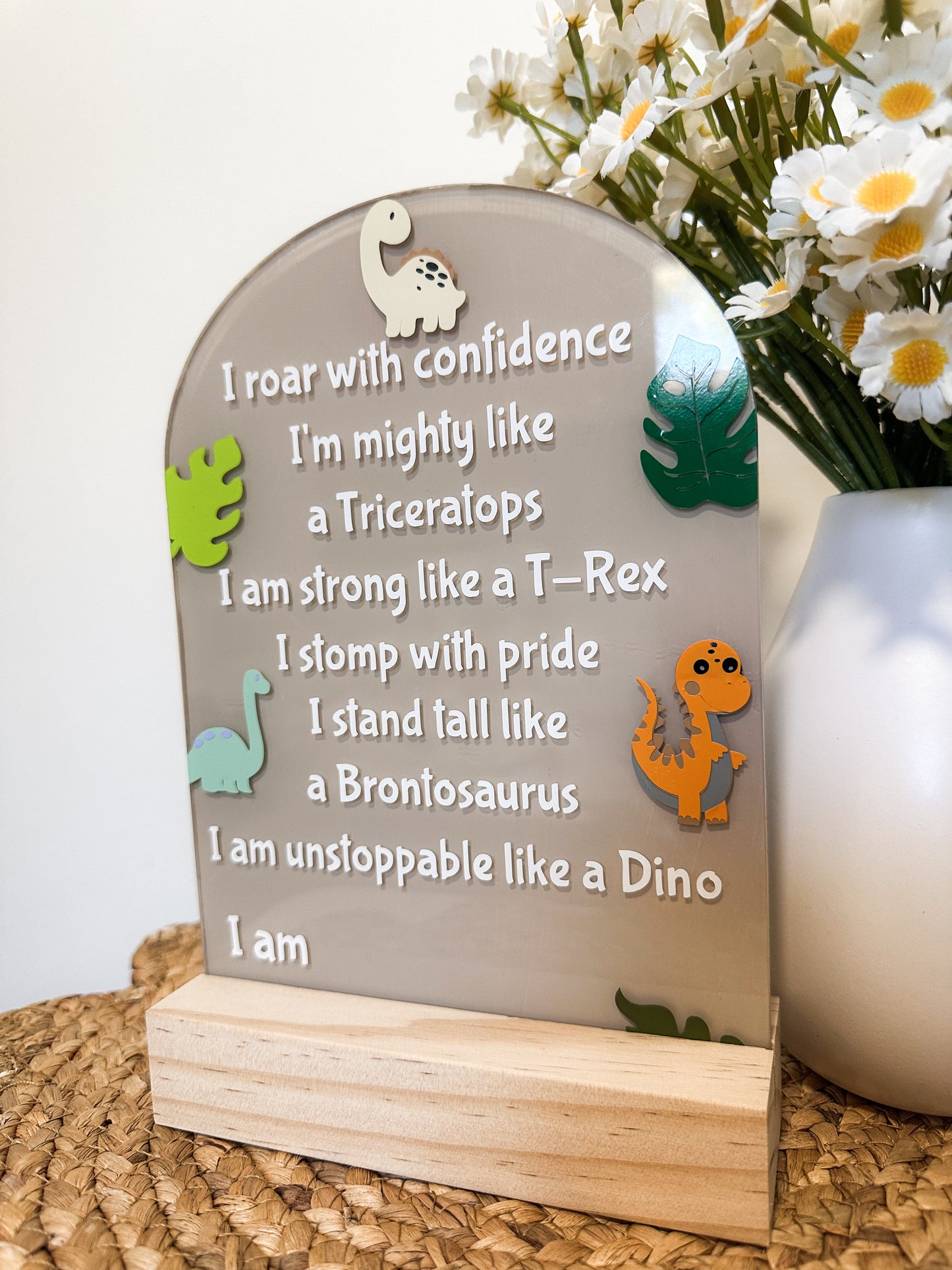 Dino Affirmation Plaques