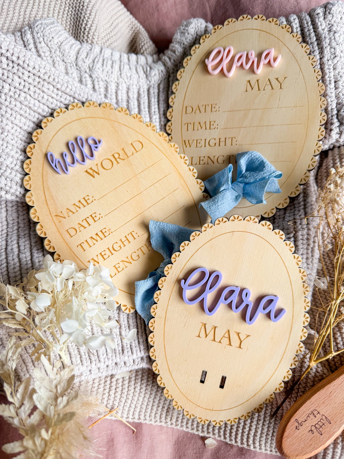 Whimsy Birth Announcement Plaque