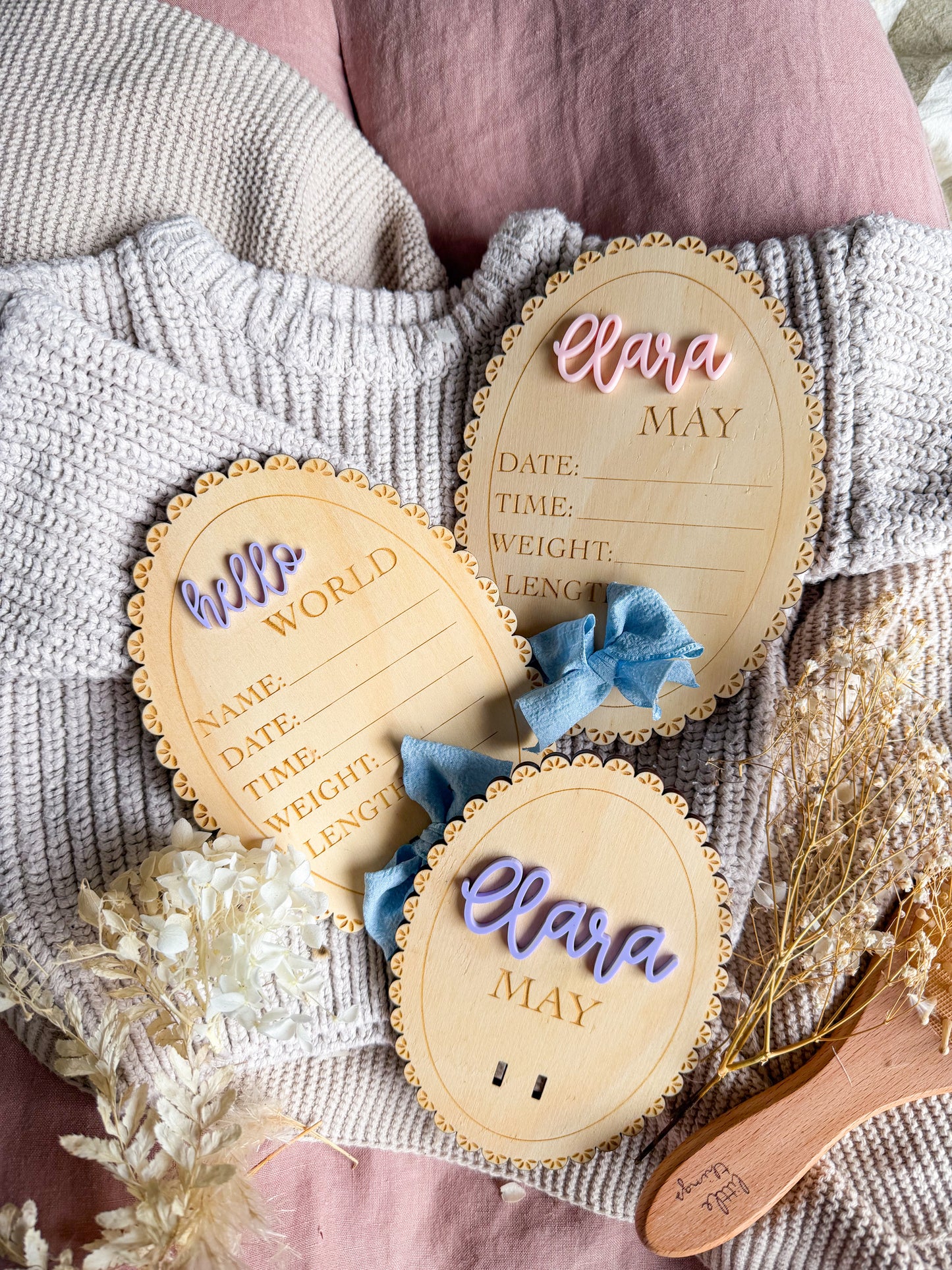 Whimsy Birth Announcement Plaque