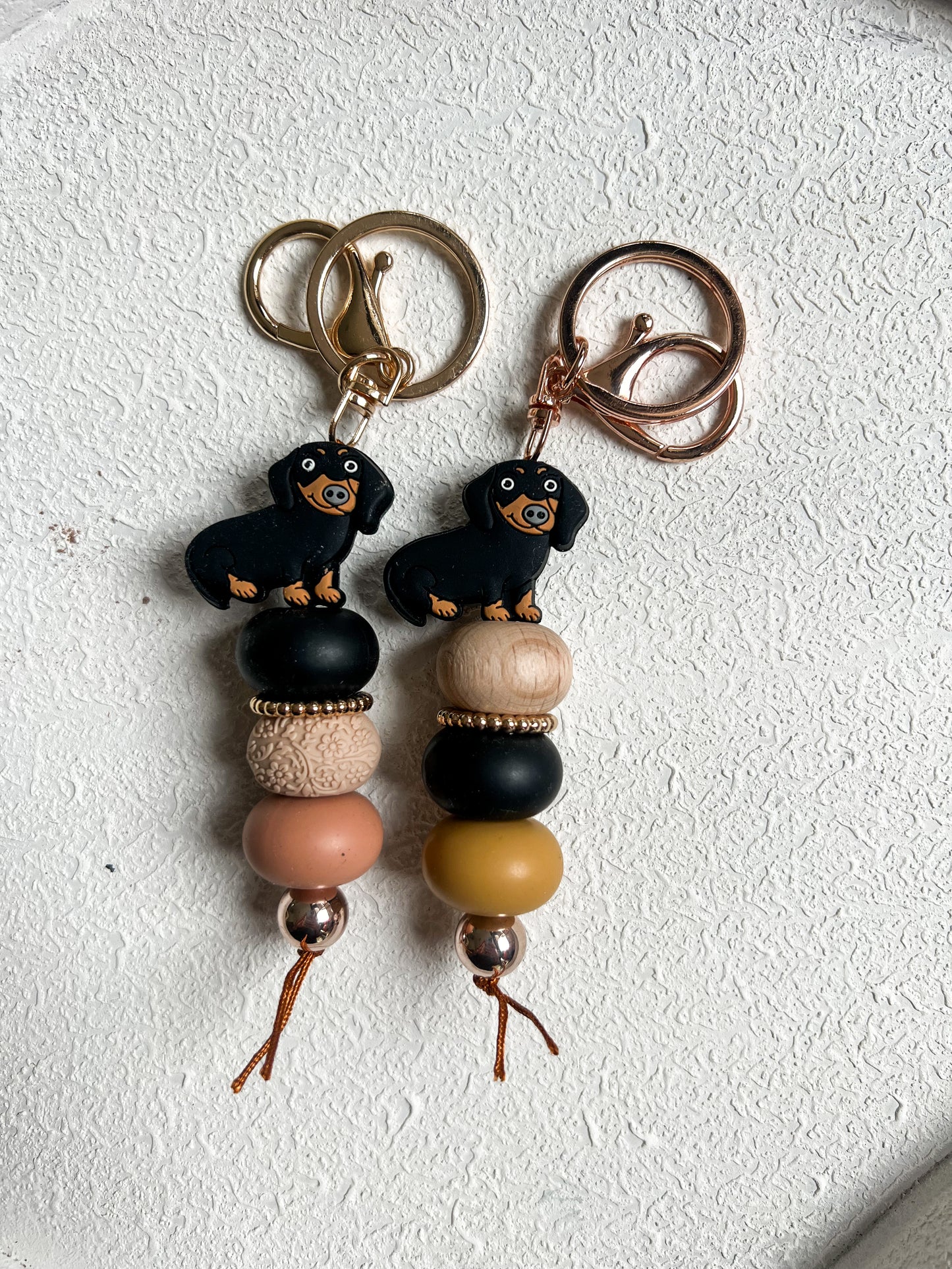 Black Dachshund Keychain
